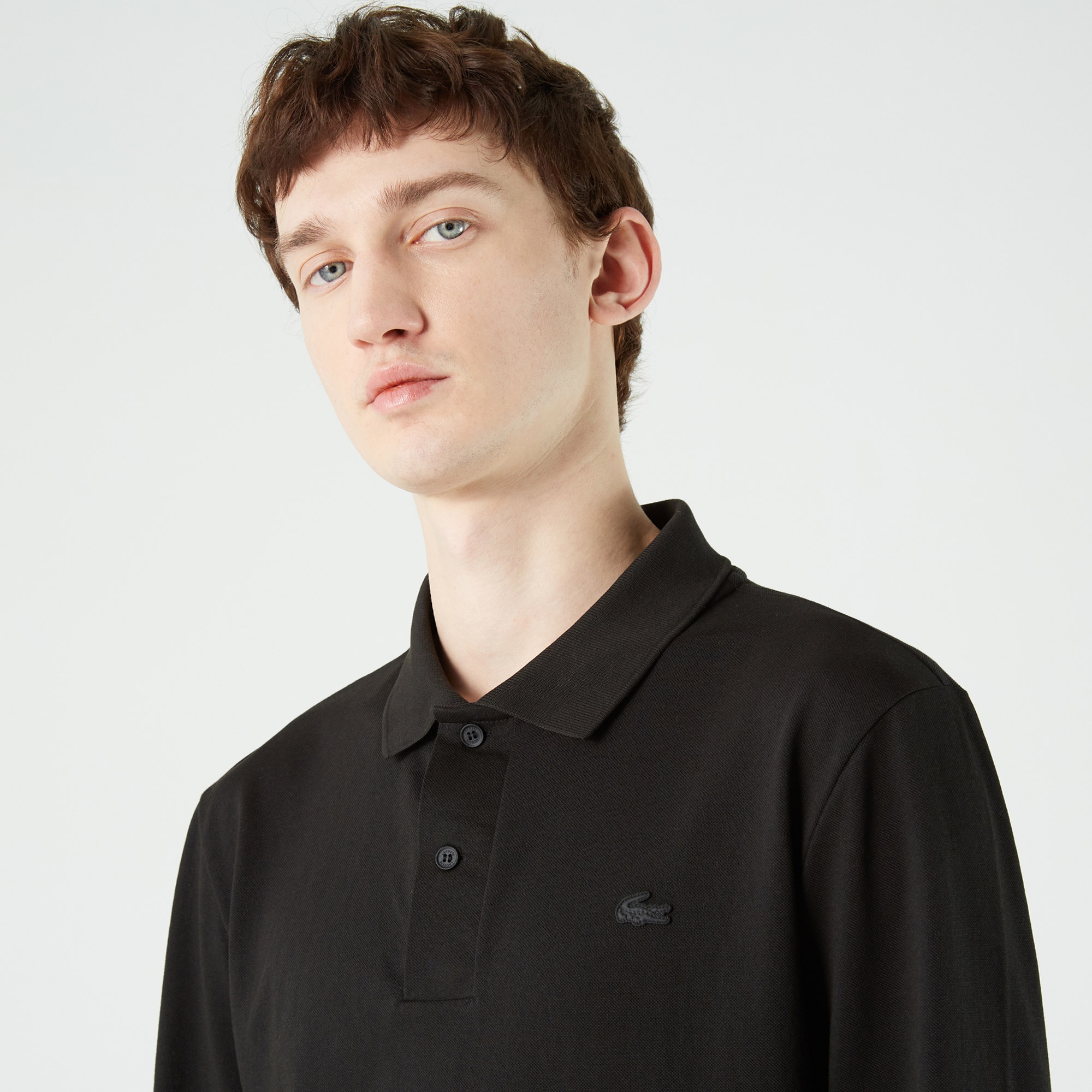 Lacoste Erkek Regular Fit Uzun Kollu Siyah Polo