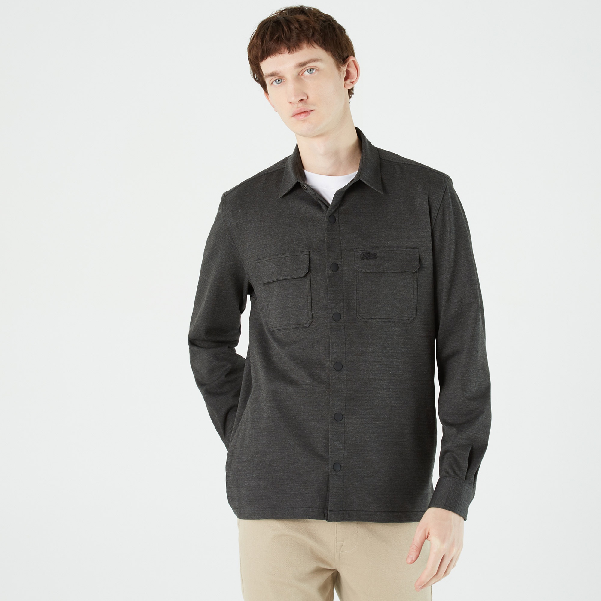 Lacoste Erkek Relaxed Fit Siyah Gömlek