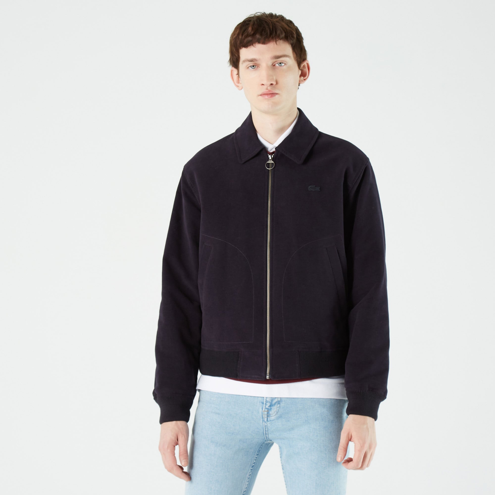 Lacoste Erkek Kadife Lacivert Ceket
