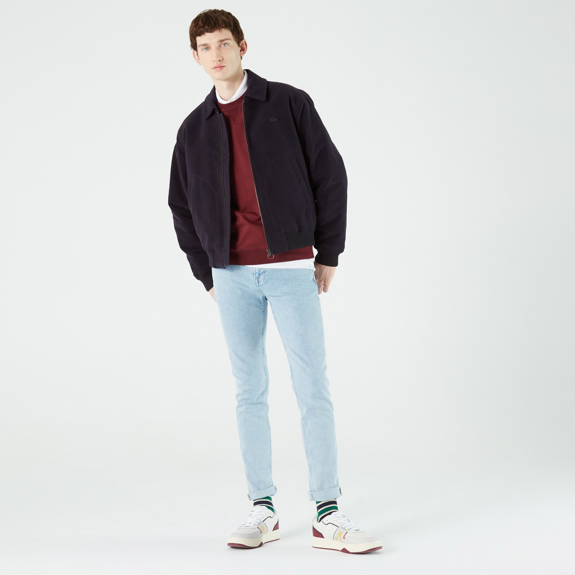 Lacoste Erkek Kadife Lacivert Ceket