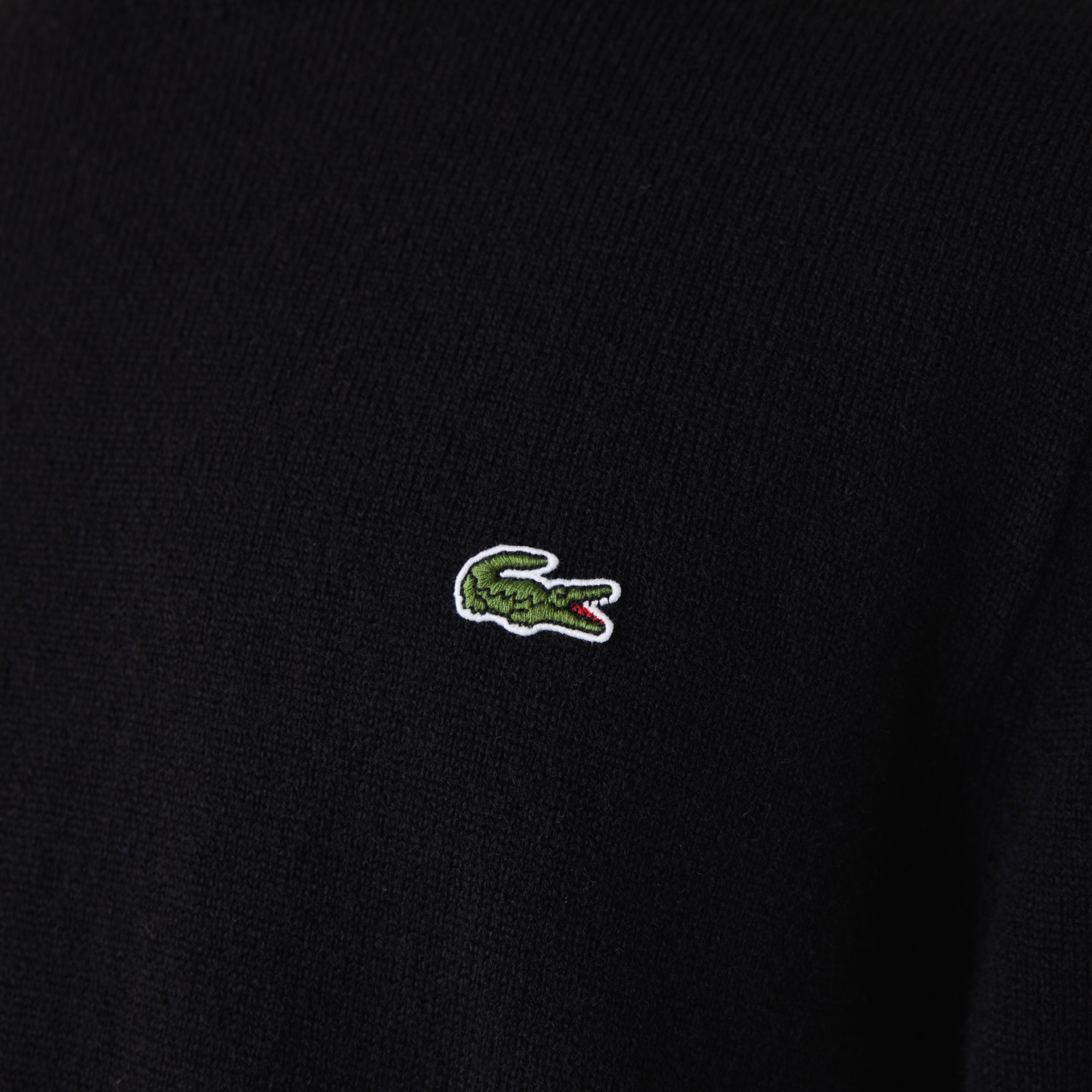 Lacoste Erkek Regular Fit Uzun Kollu Bisiklet Yaka Siyah Triko