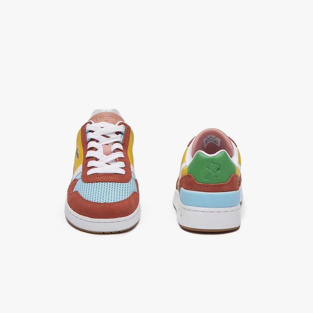 Lacoste X Peanuts Kadın T-Clip Renkli Deri Sneaker