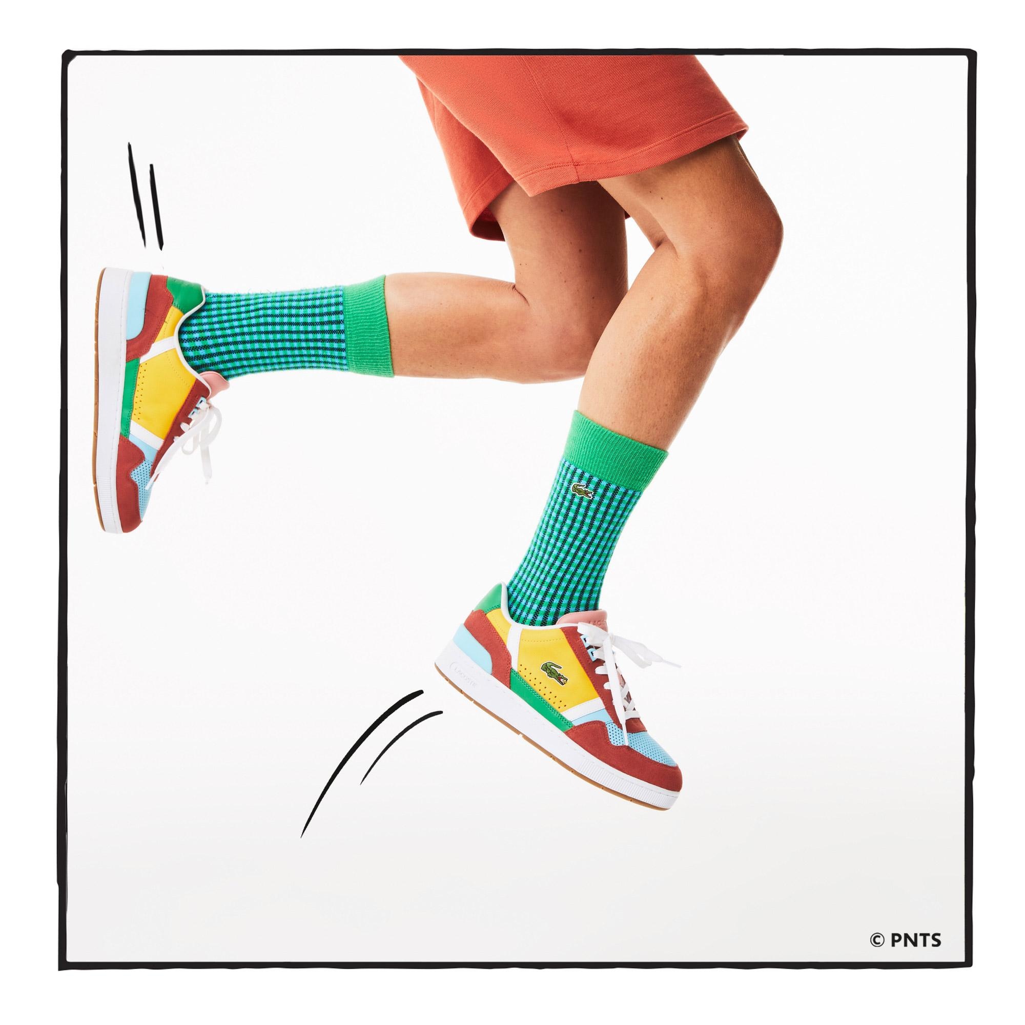 Lacoste X Peanuts Kadın T-Clip Renkli Deri Sneaker