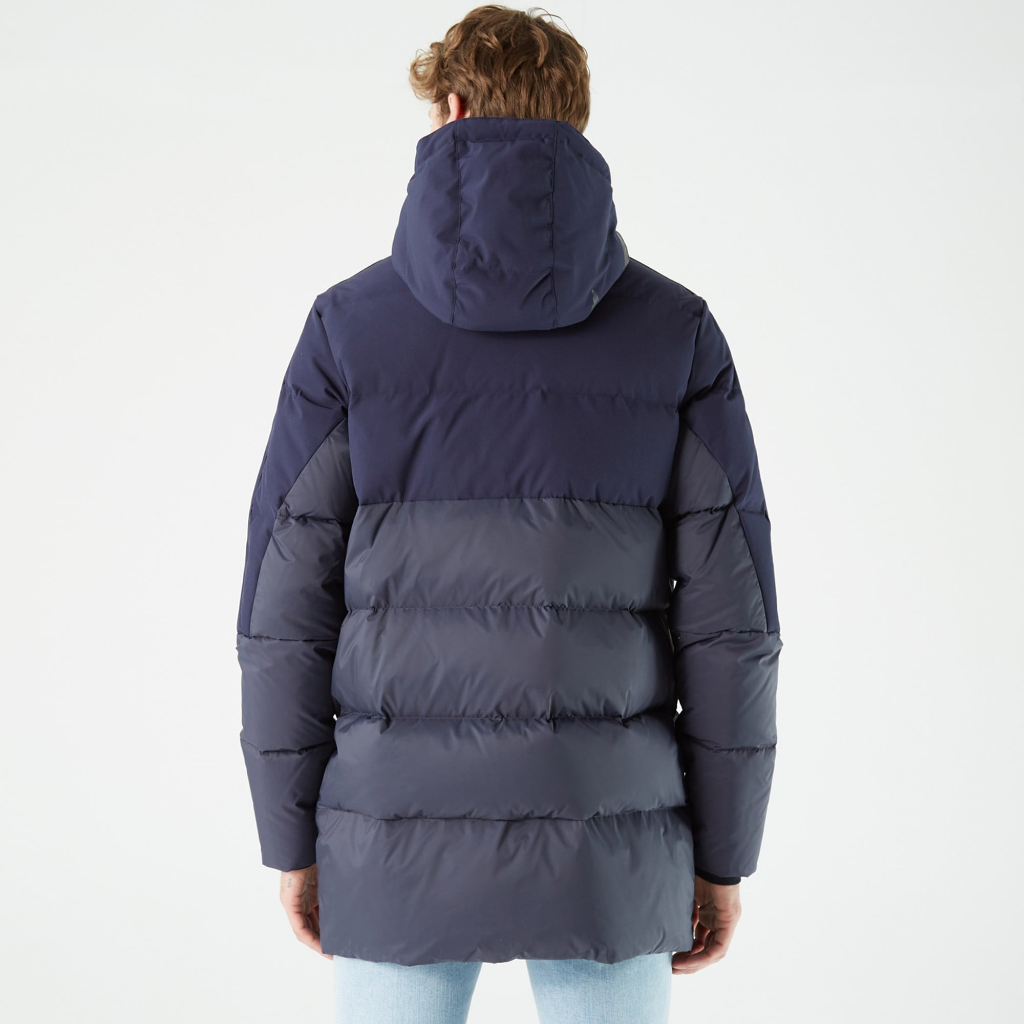 Lacoste Erkek Kapüşonlu Kapitone Lacivert Mont