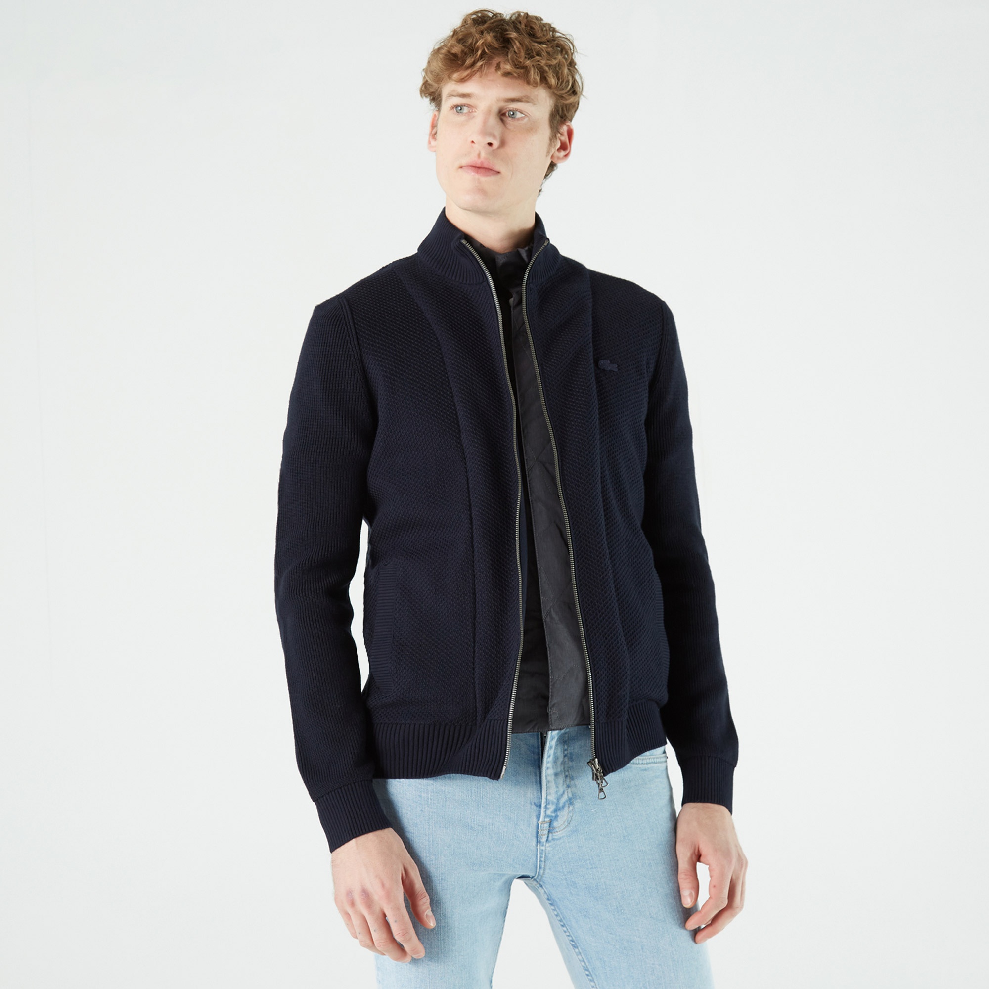 Lacoste Erkek Regular Fit Fermuarlı Lacivert Hırka