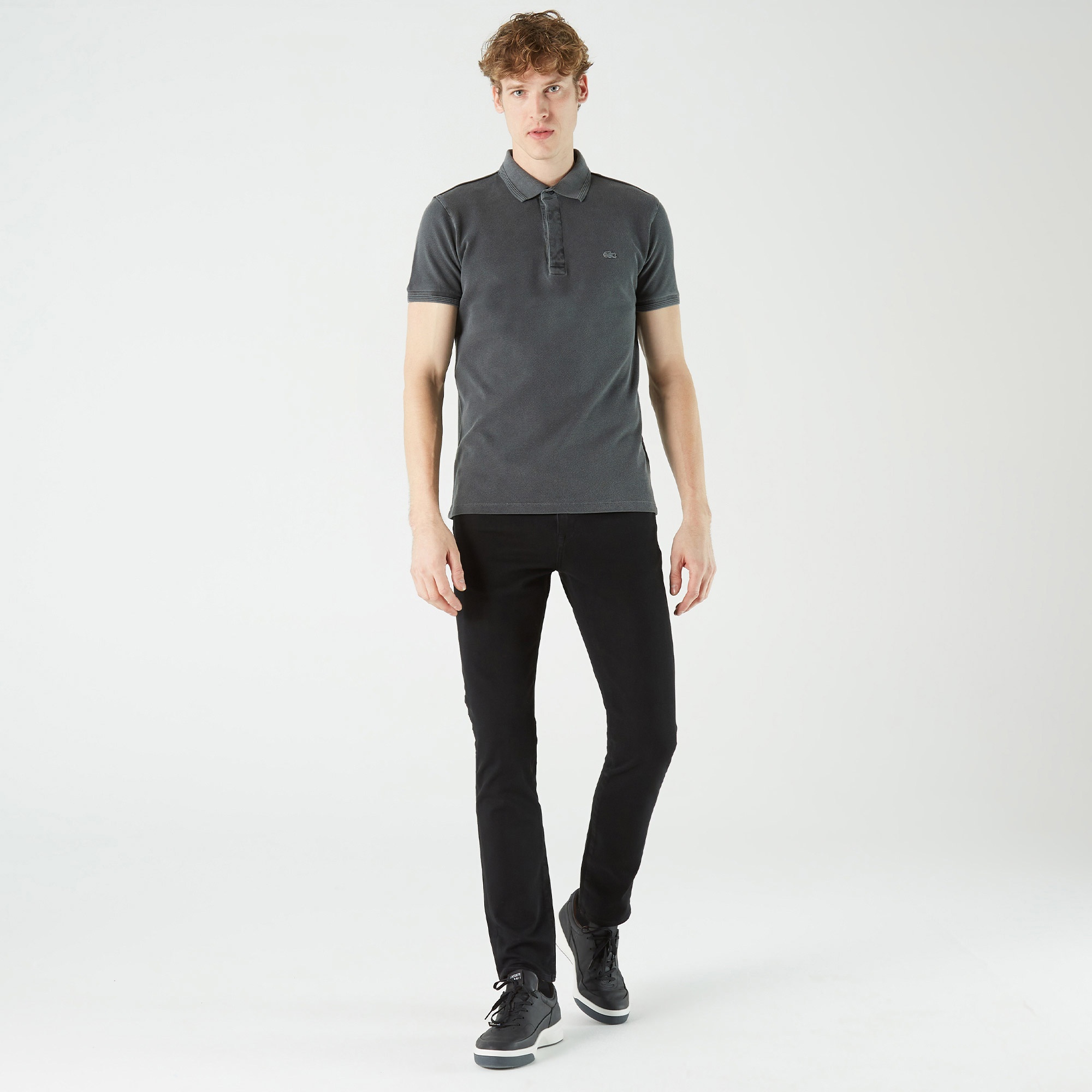 Lacoste Erkek Regular Fit Gri Polo