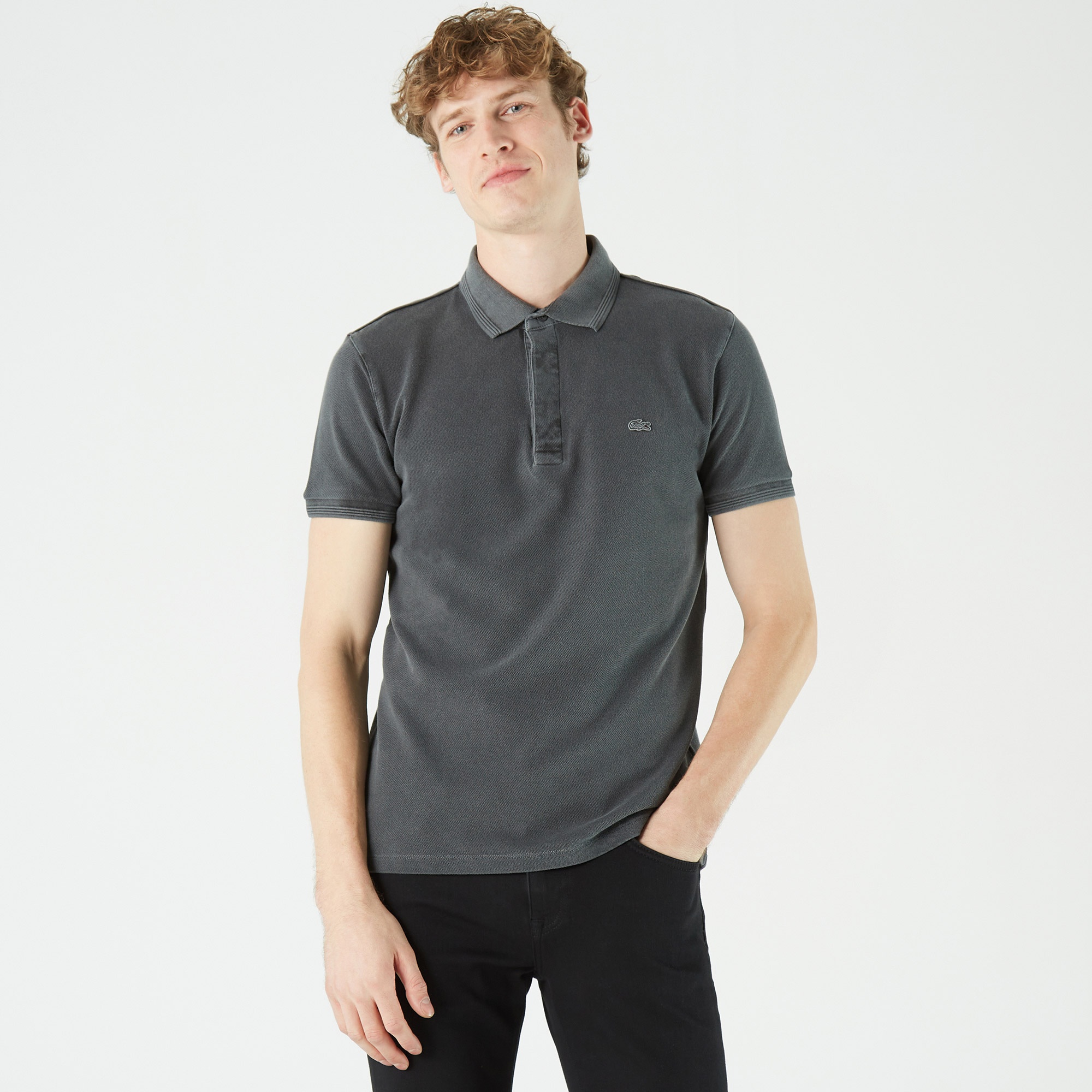 Lacoste Erkek Regular Fit Gri Polo