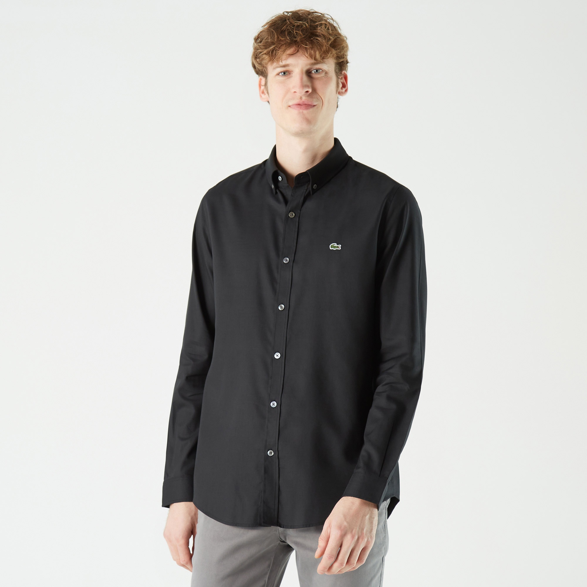 Lacoste Erkek Slim Fit Siyah Gömlek