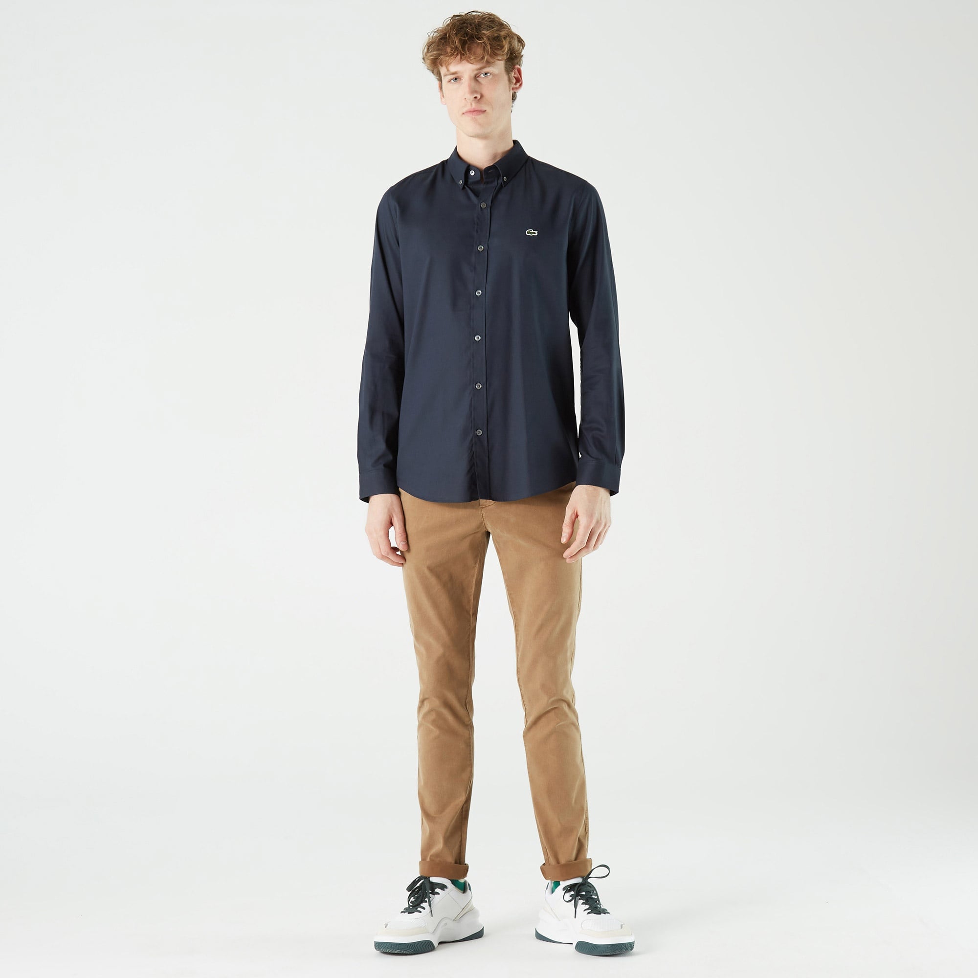 Lacoste Erkek Slim Fit Lacivert Gömlek