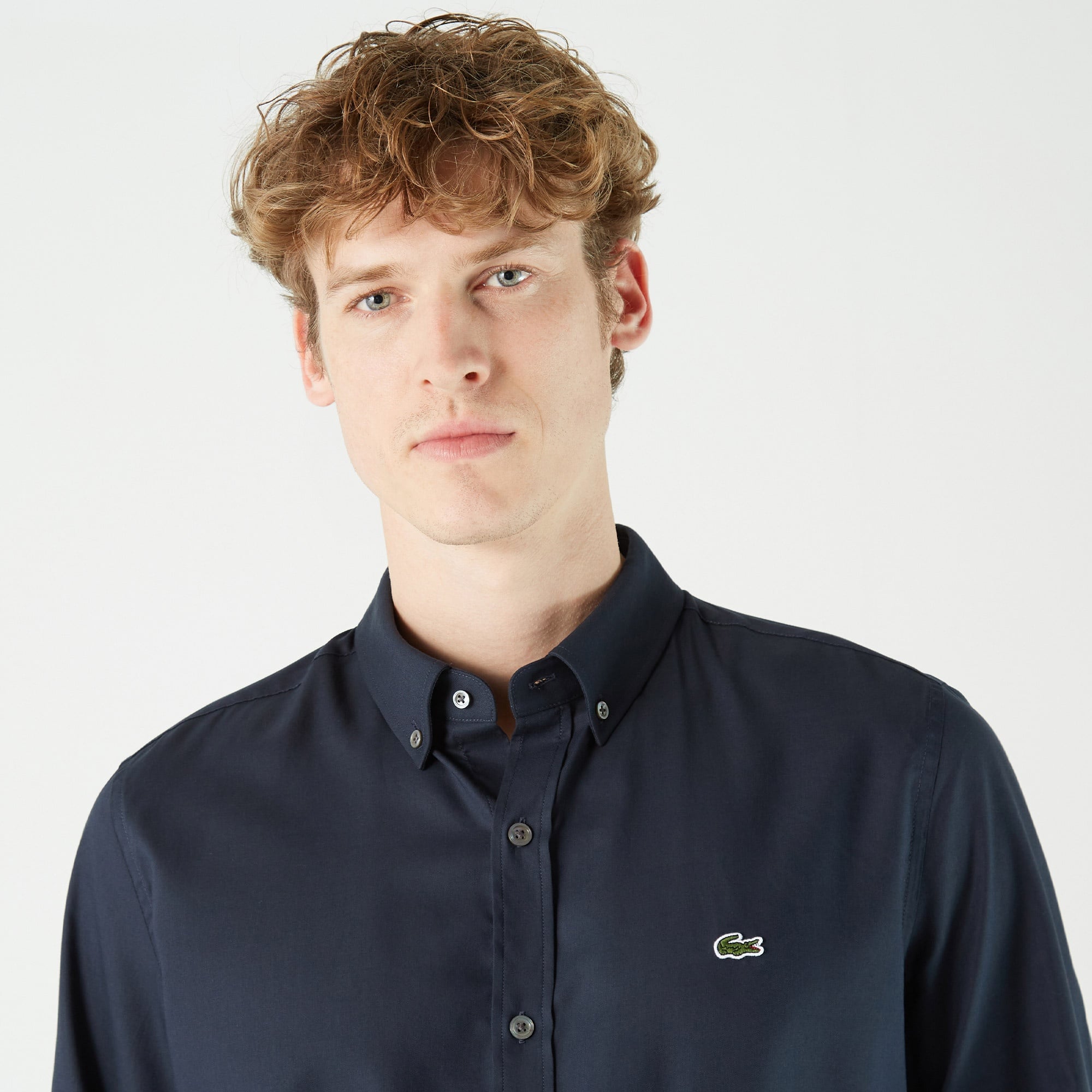 Lacoste Erkek Slim Fit Lacivert Gömlek