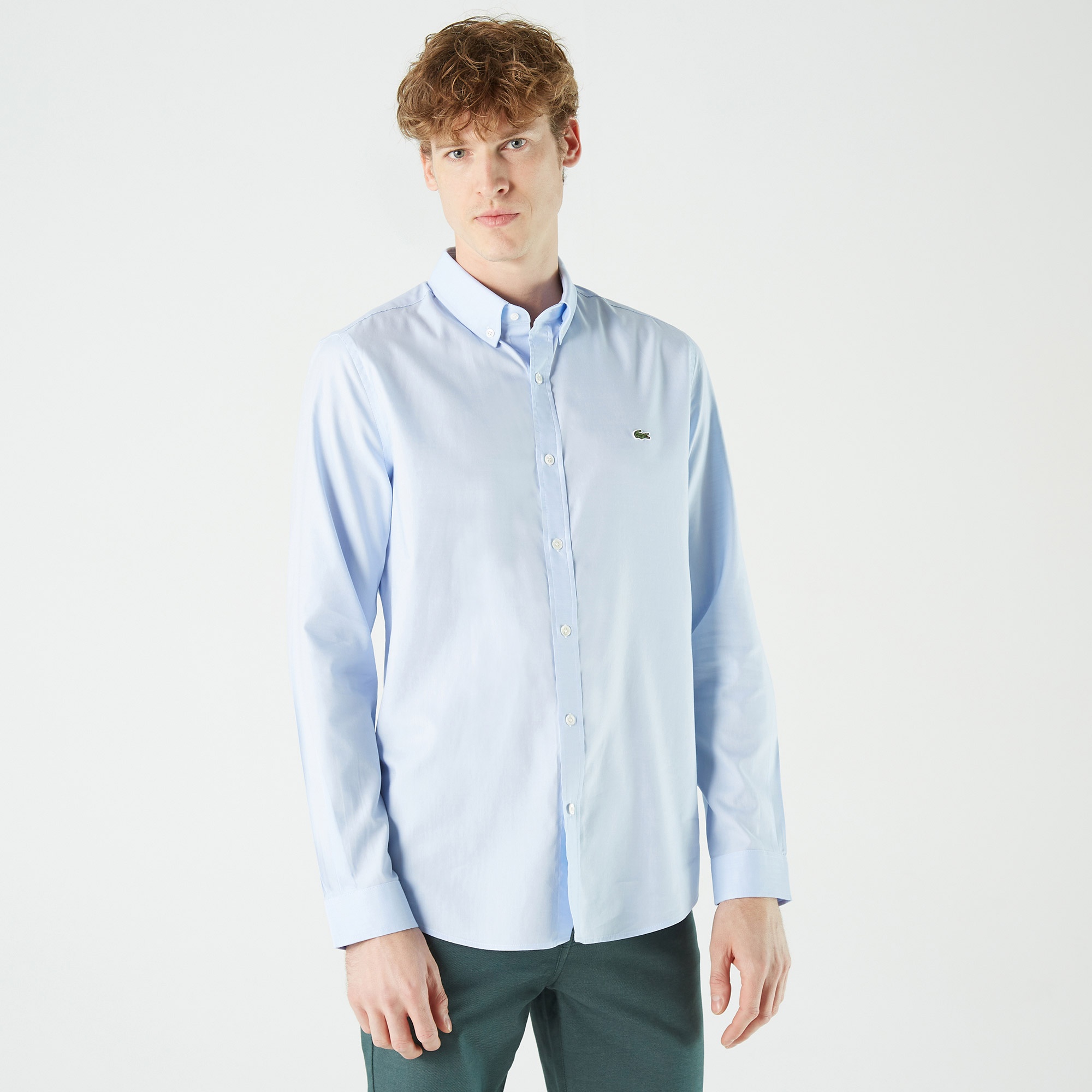 Lacoste Erkek Slim Fit Mavi Gömlek