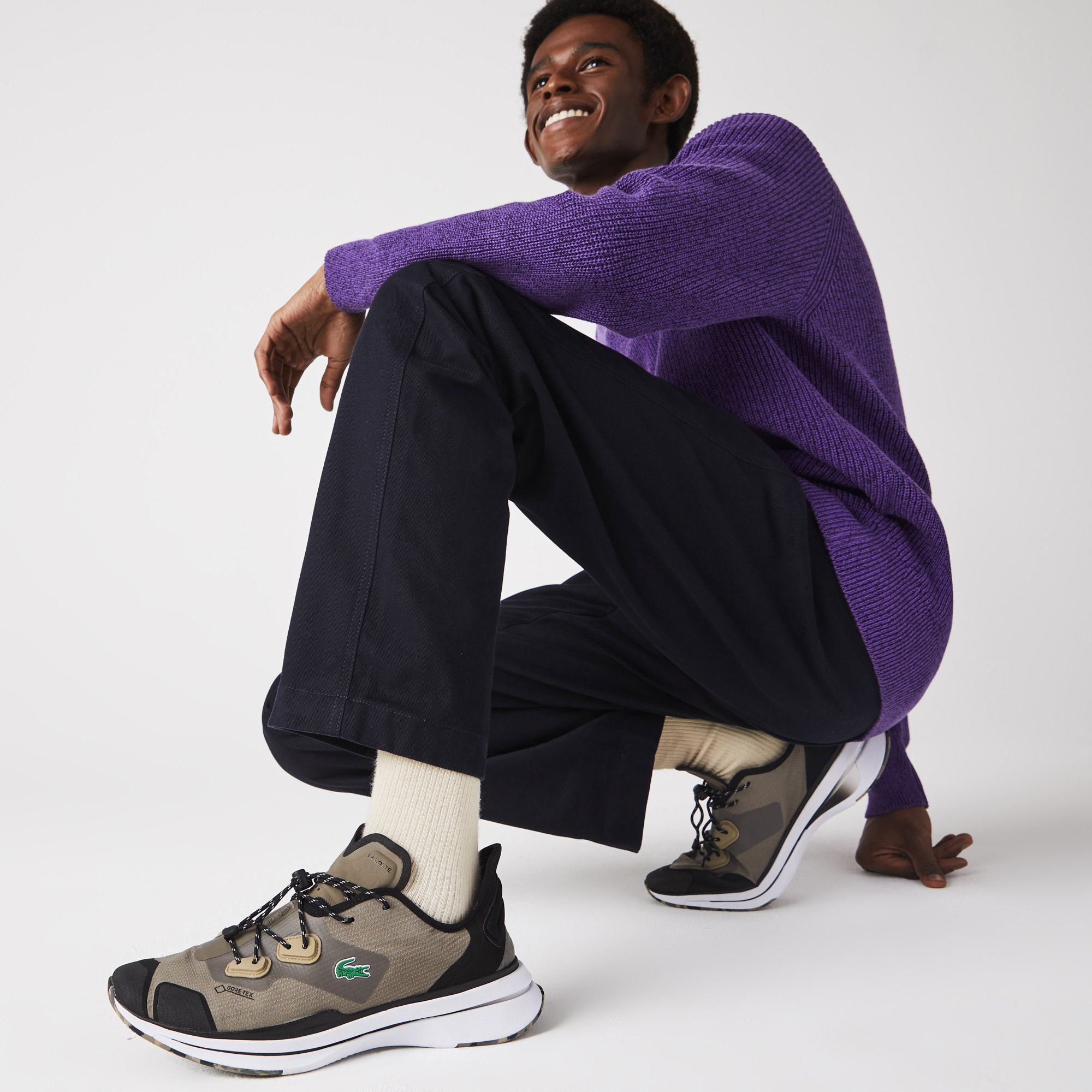 Lacoste Run Spin Ultra Gtx 0321 1 Sma Erkek Haki - Siyah Sneaker