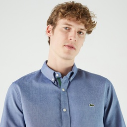 Lacoste Erkek Slim Fit Düğmeli Yaka Lacivert Gömlek Lacivert
