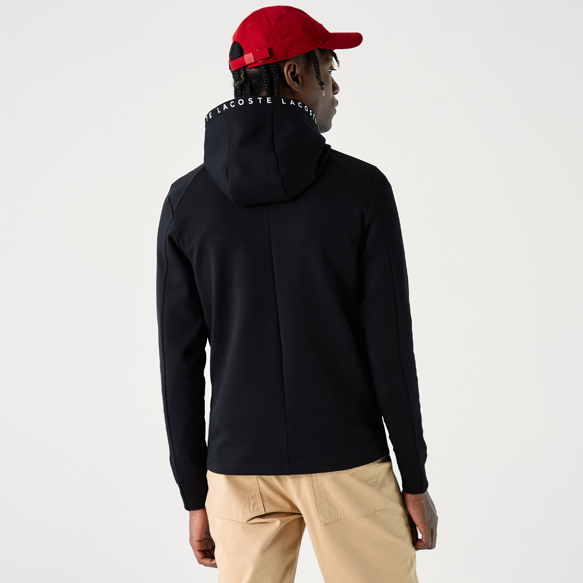 Lacoste Erkek Regular Fit Kapüşonlu Siyah Sweatshirt