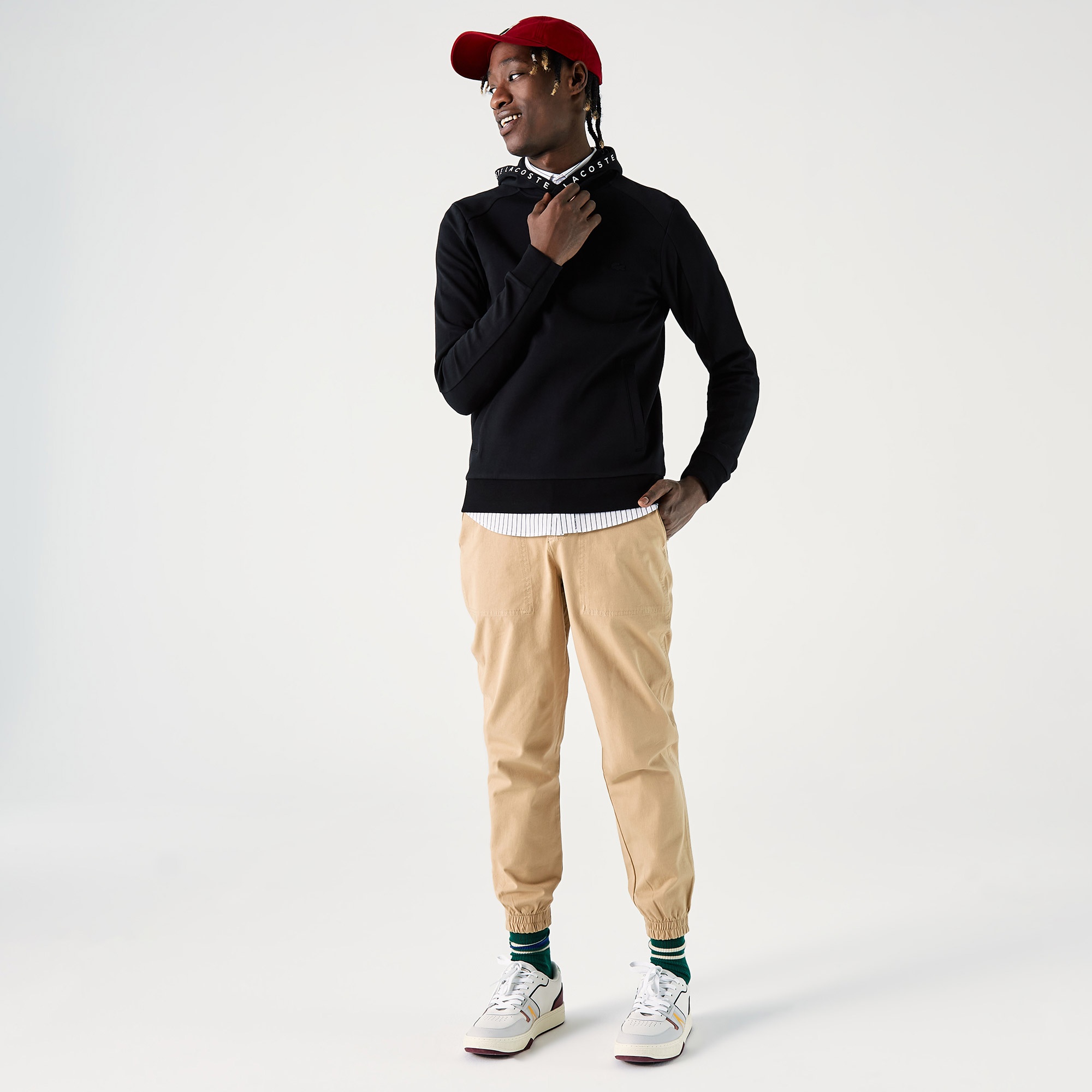 Lacoste Erkek Regular Fit Kapüşonlu Siyah Sweatshirt