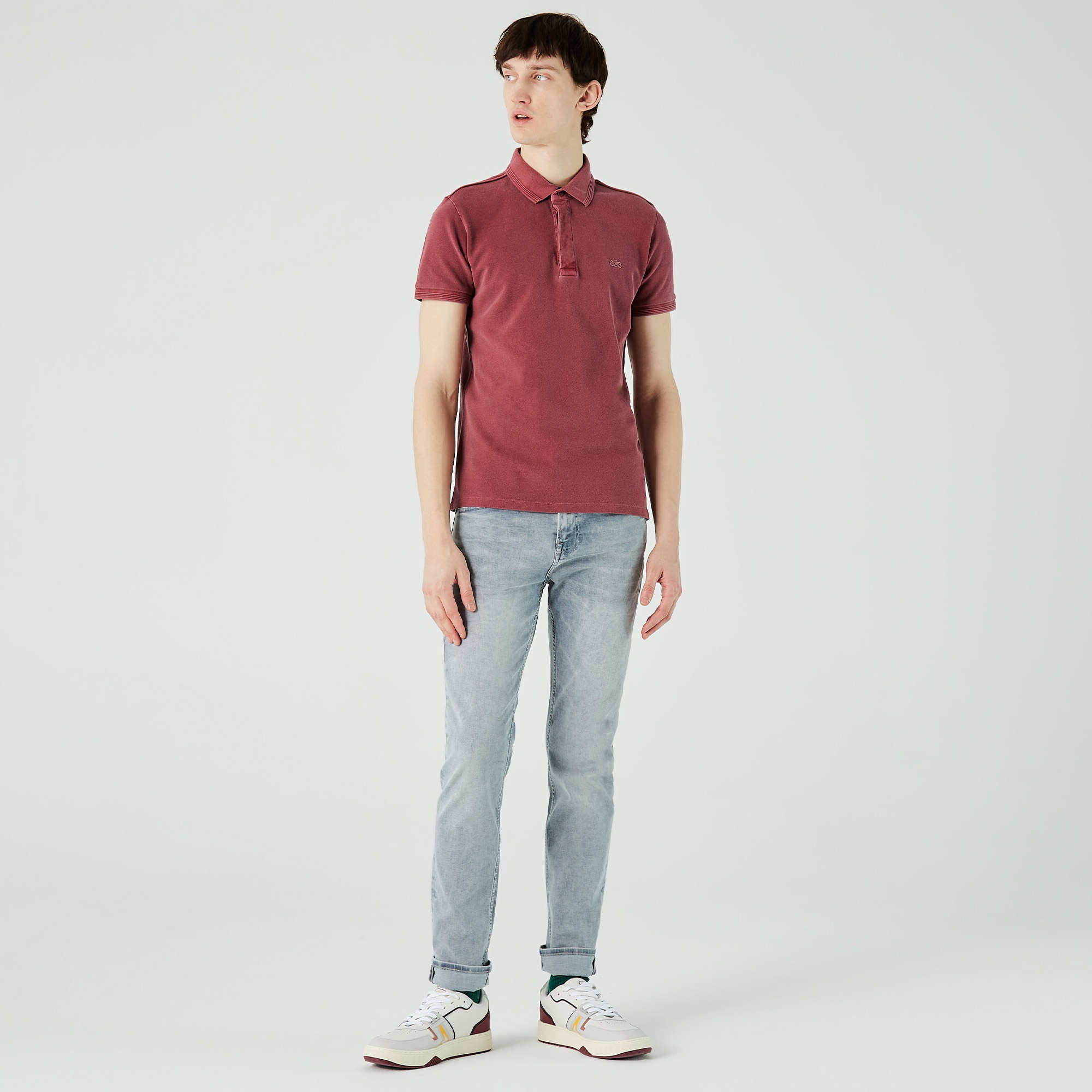 Lacoste Erkek Regular Fit Bordo Polo