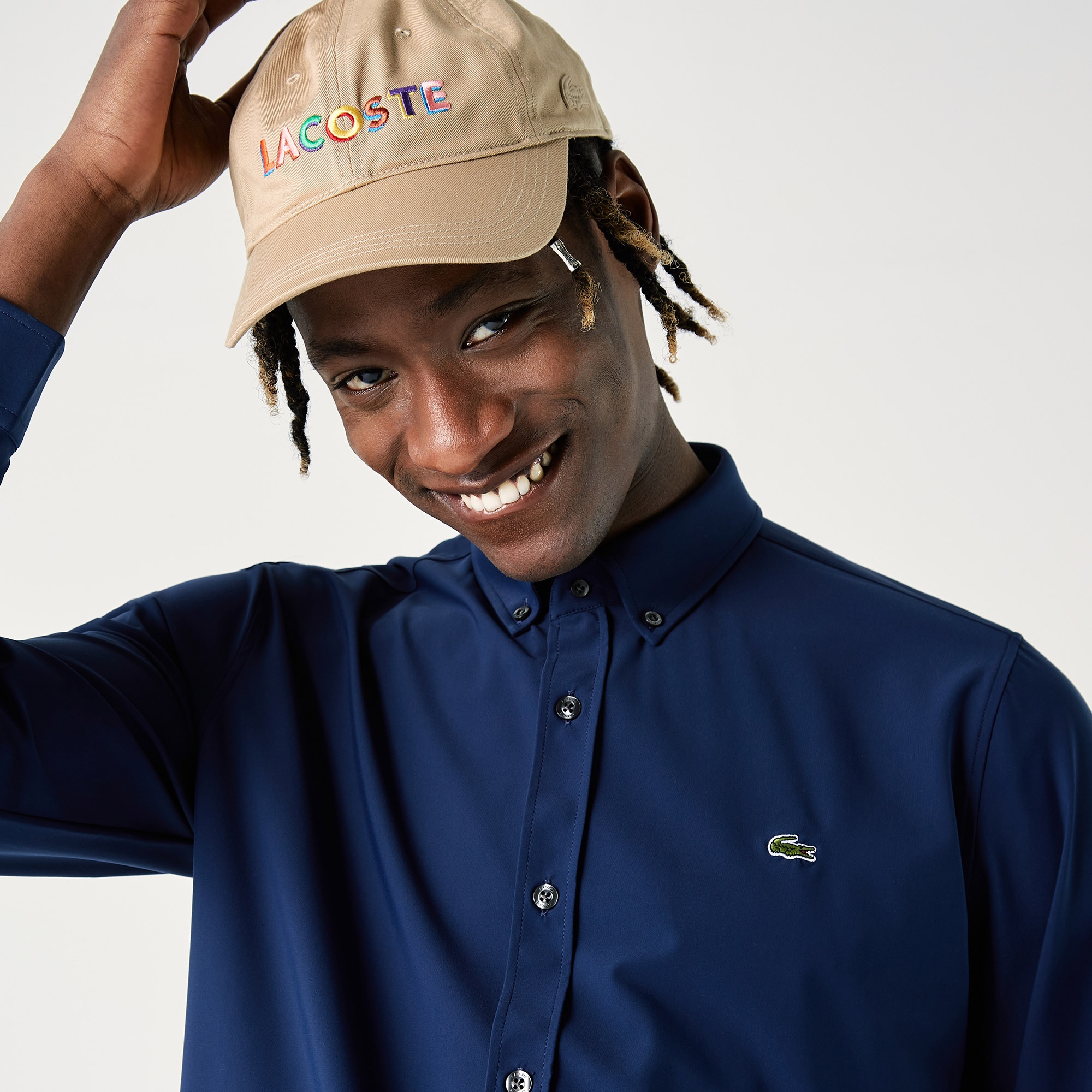 Lacoste Erkek Slim Fit Lacivert Gömlek