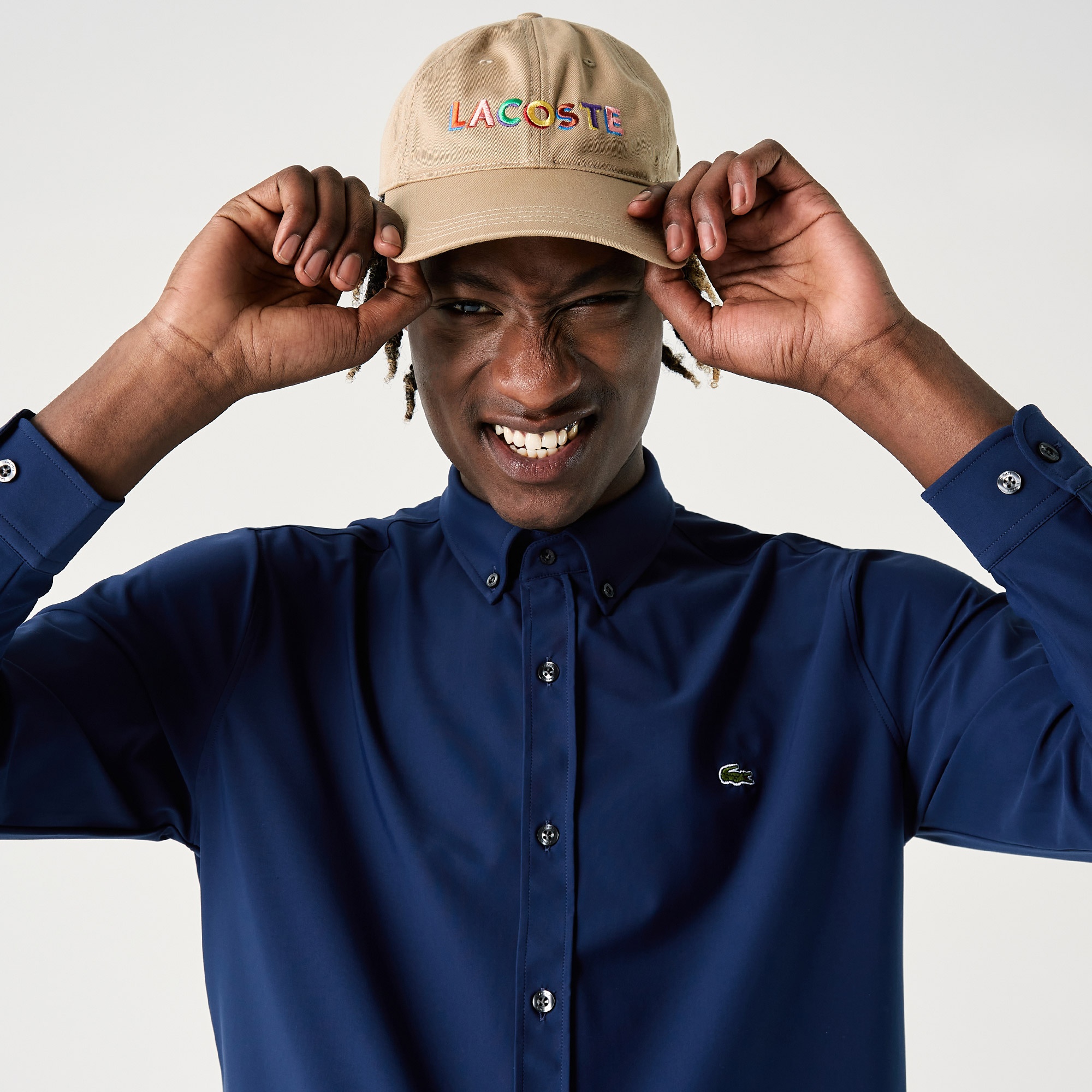 Lacoste Erkek Slim Fit Lacivert Gömlek