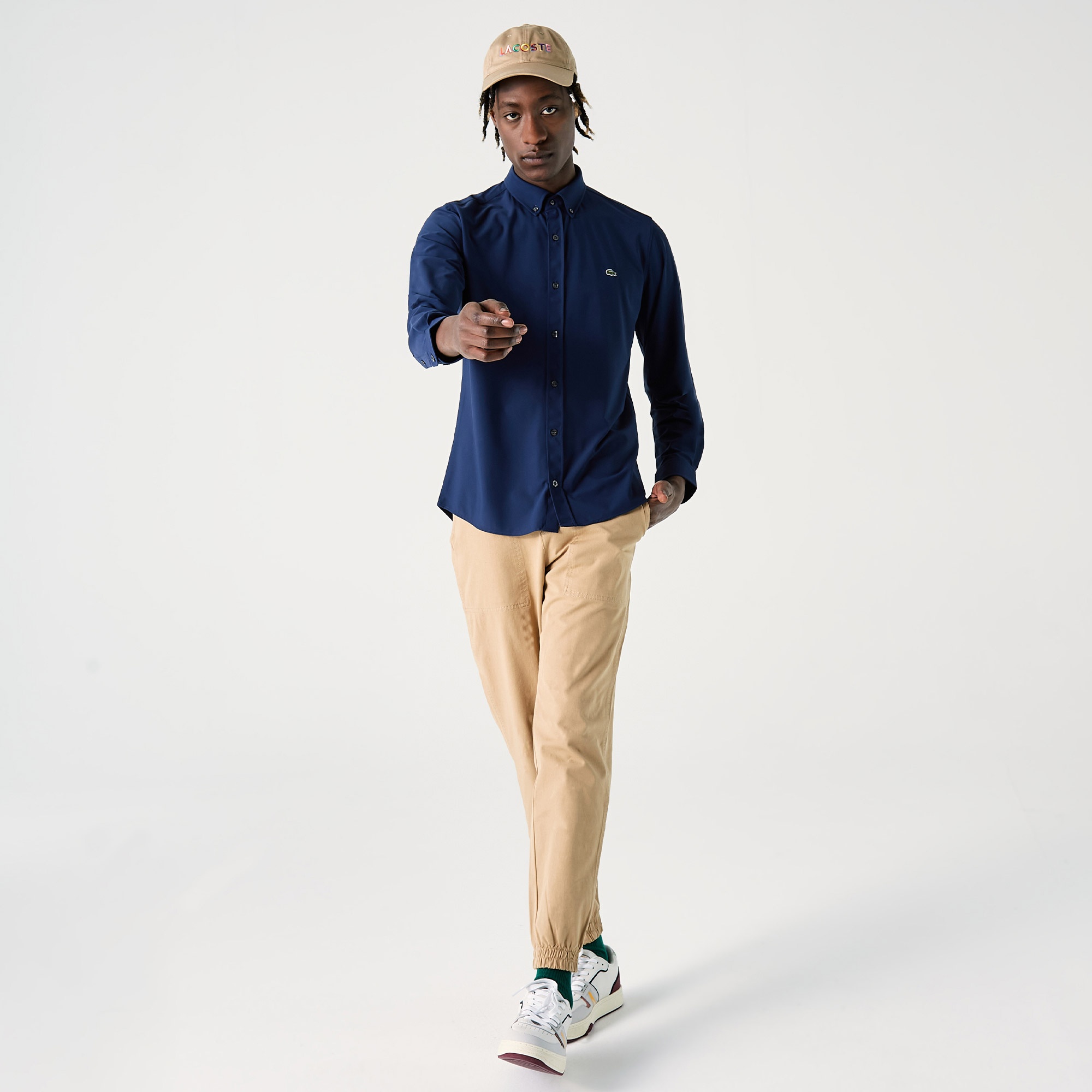 Lacoste Erkek Slim Fit Lacivert Gömlek