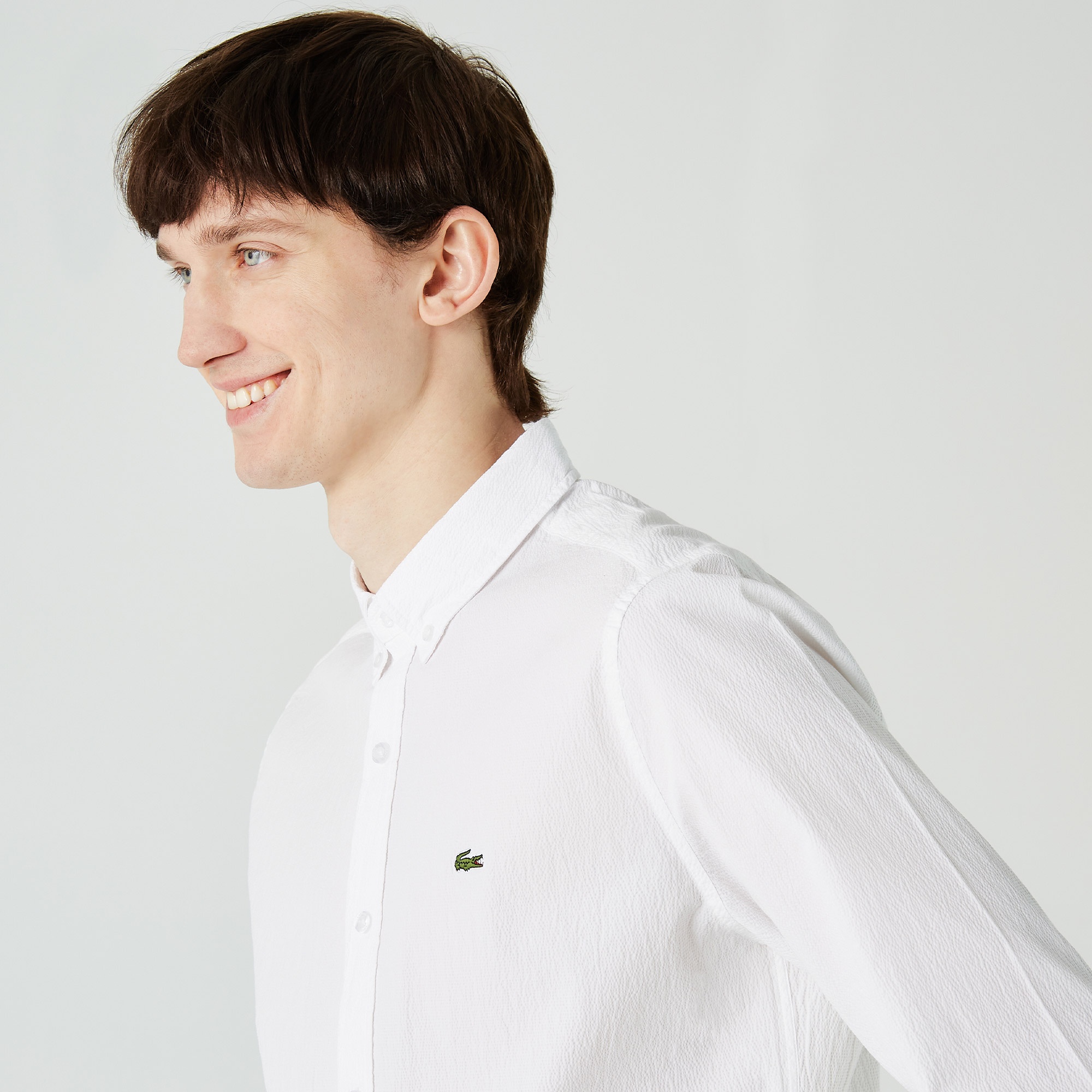 Lacoste Erkek Slim Fit Beyaz Gömlek