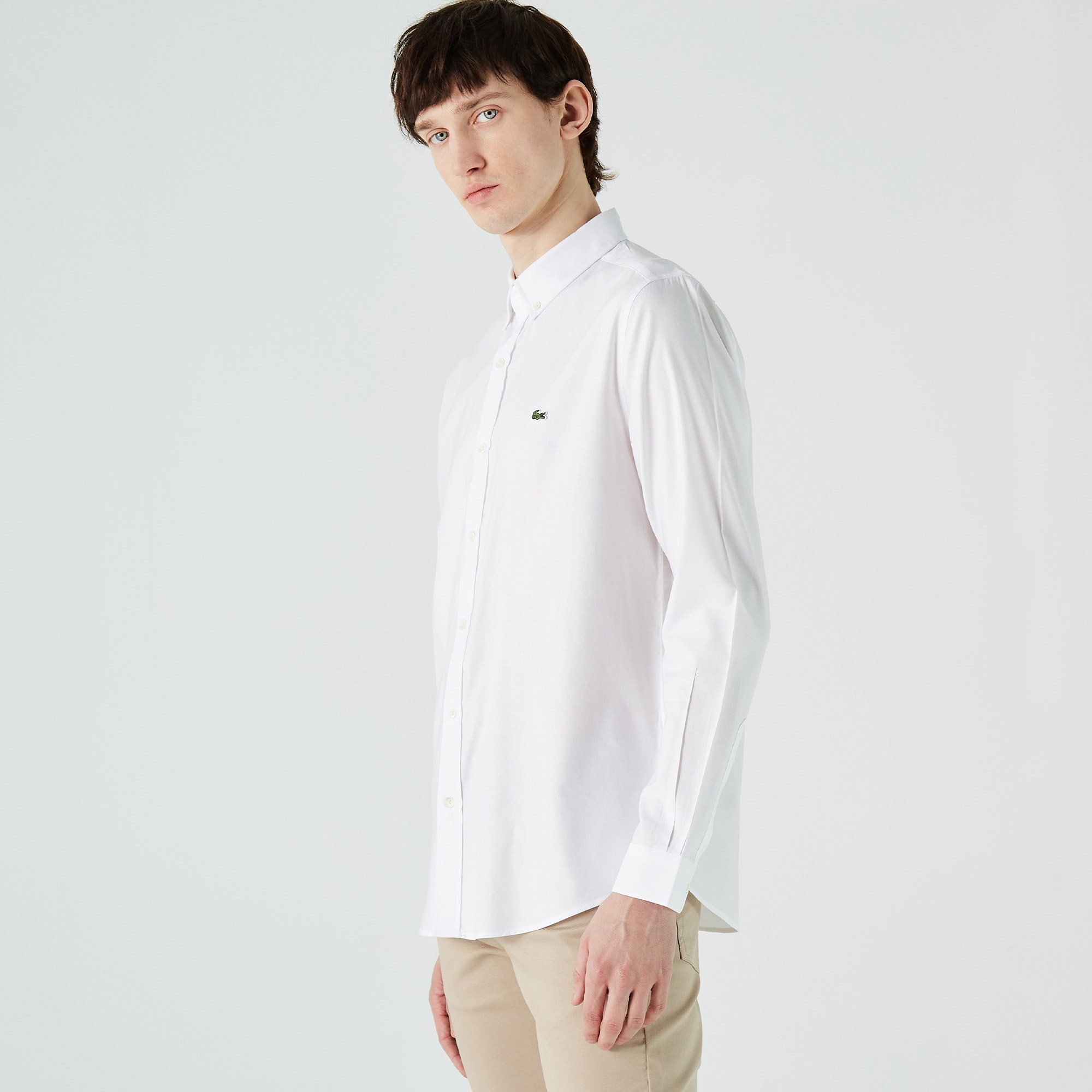 Lacoste Erkek Slim Fit Beyaz Gömlek