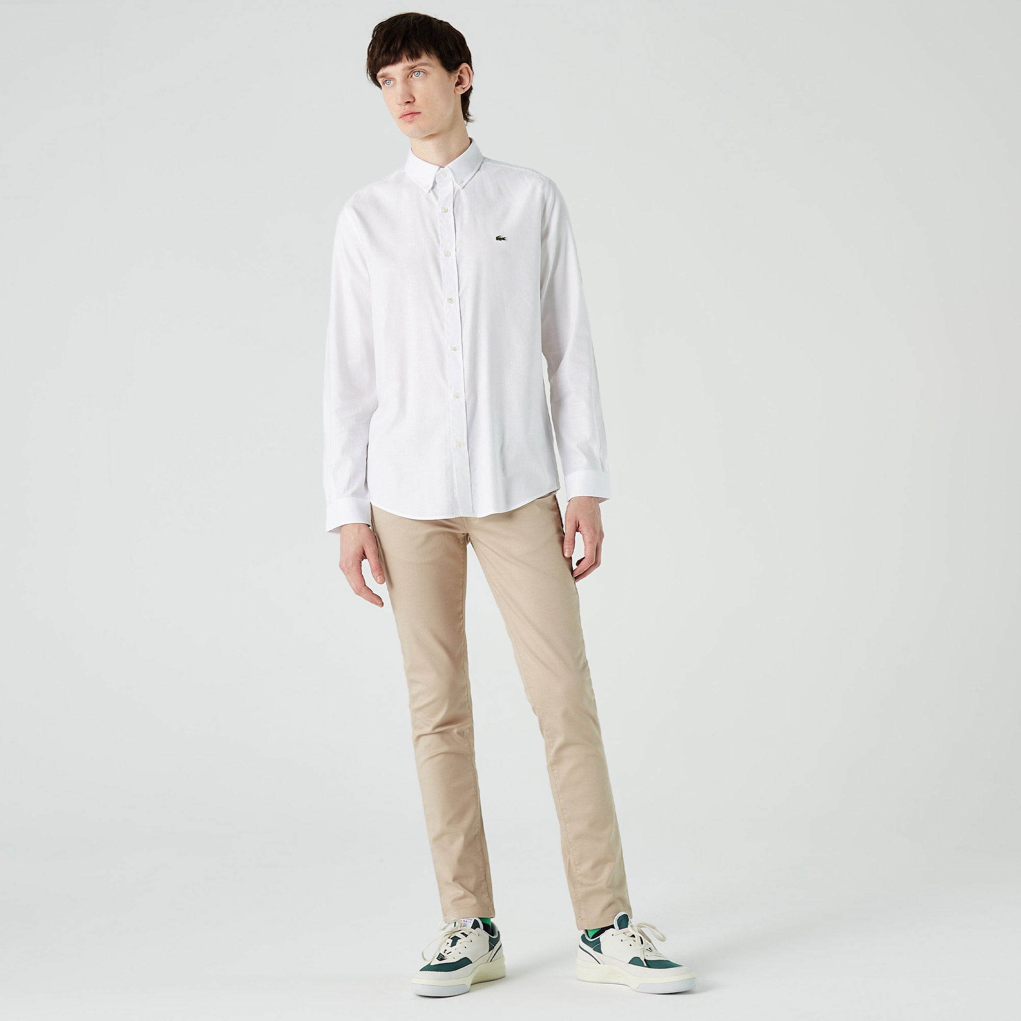 Lacoste Erkek Slim Fit Beyaz Gömlek