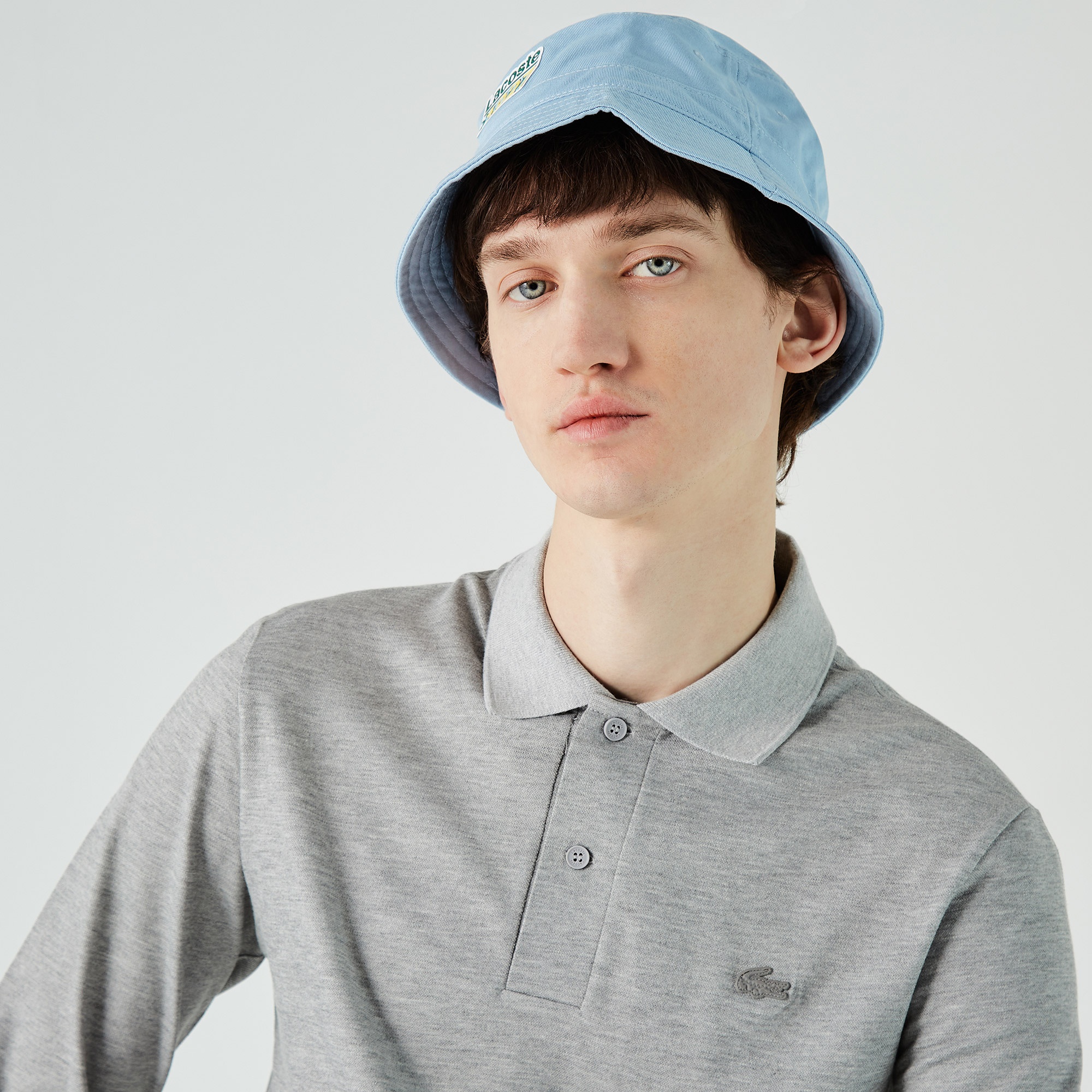 Lacoste Erkek Regular Fit Uzun Kollu Gri Polo
