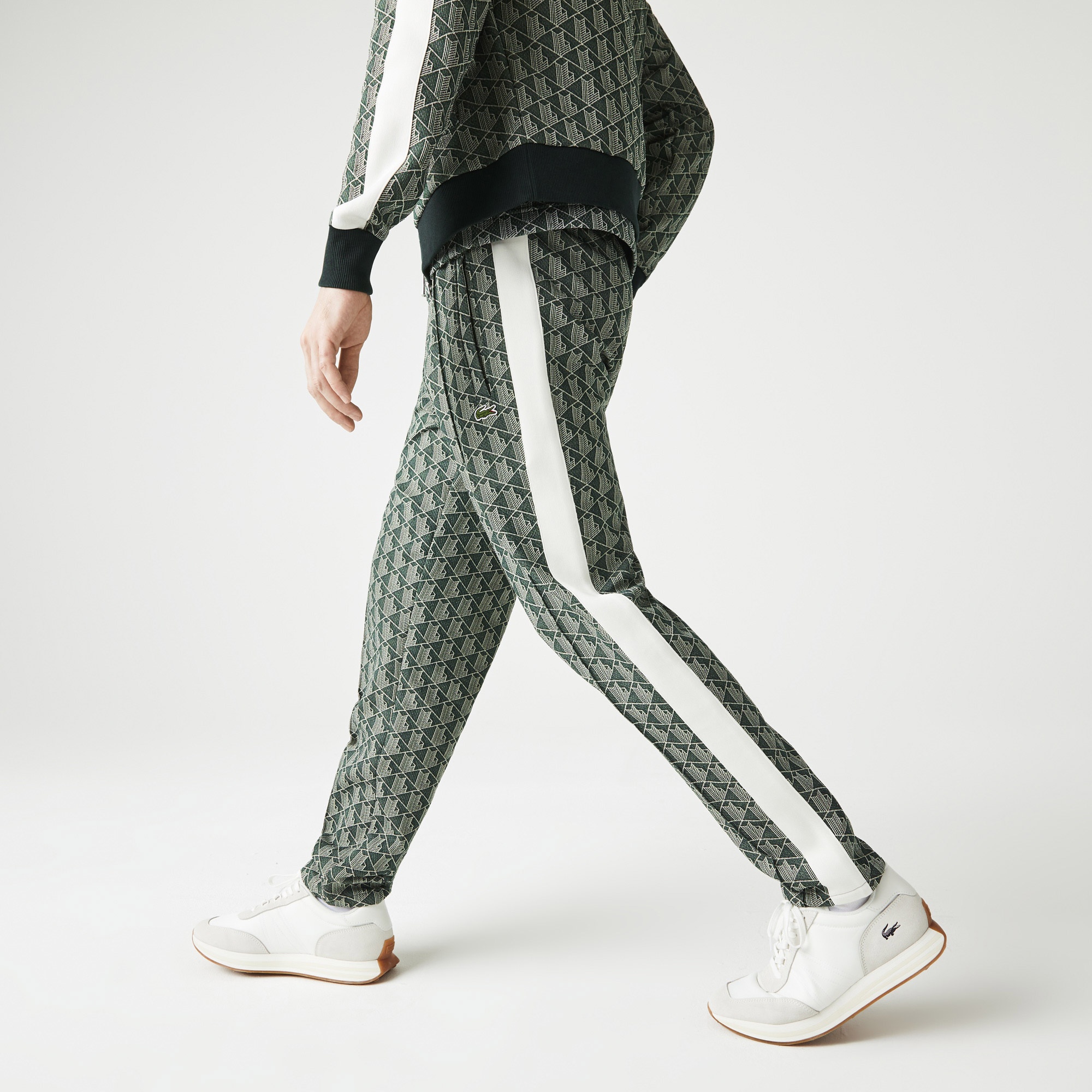 Lacoste L!VE Monogram Unisex Tapered Fit Yeşil Eşofman Altı