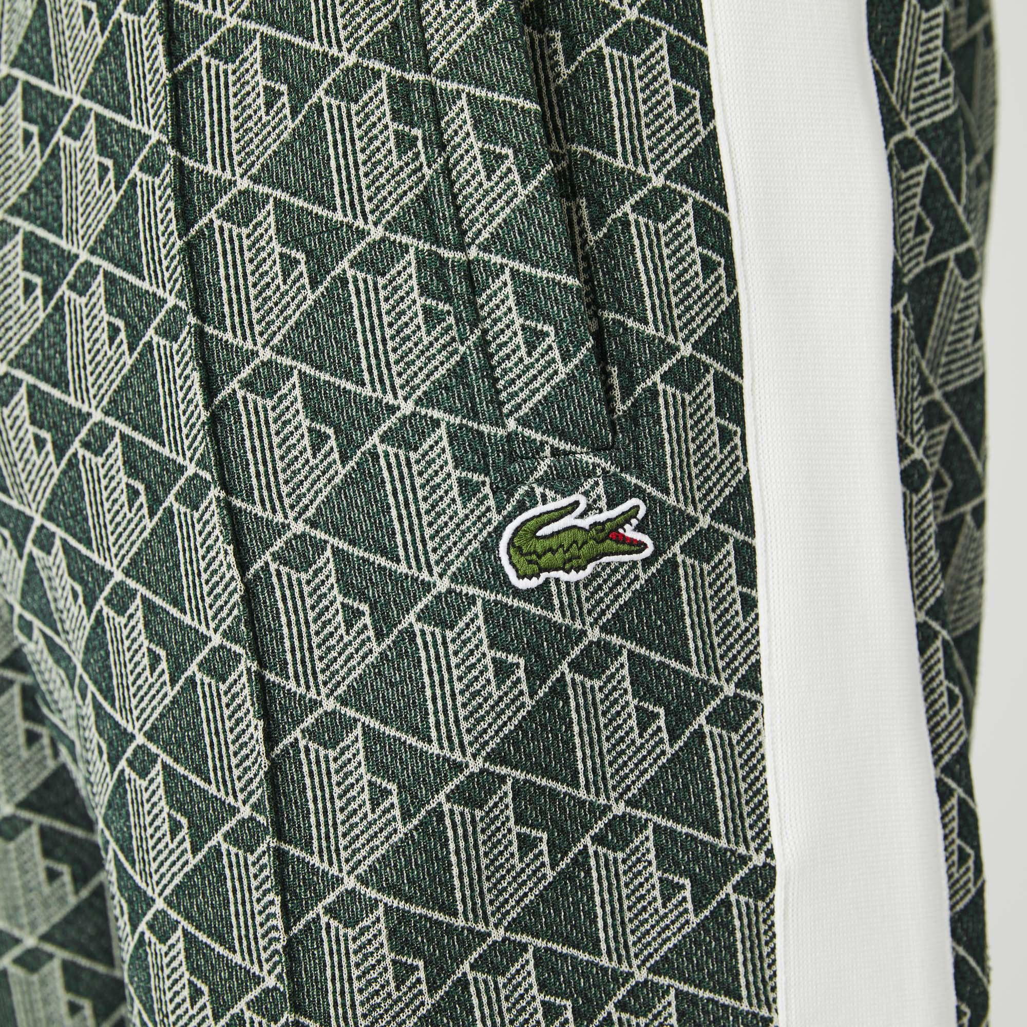 Lacoste L!VE Monogram Unisex Tapered Fit Yeşil Eşofman Altı