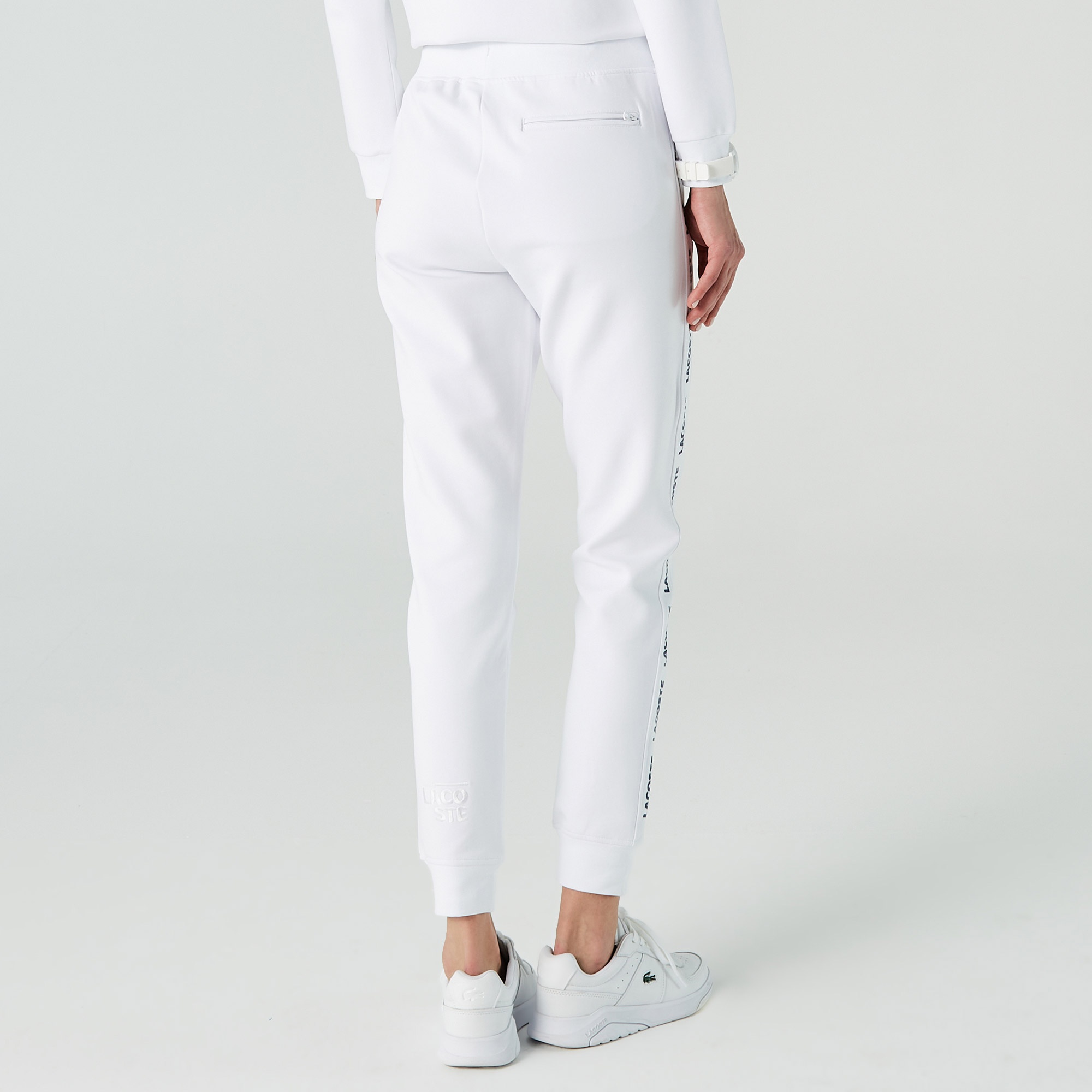 Lacoste Kadın Joggers Baskılı Beyaz Eşofman Altı