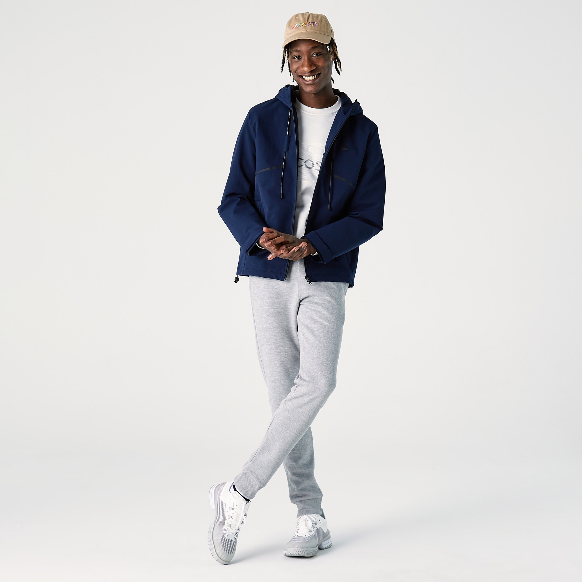 Lacoste Erkek Kapüşonlu Lacivert Mont