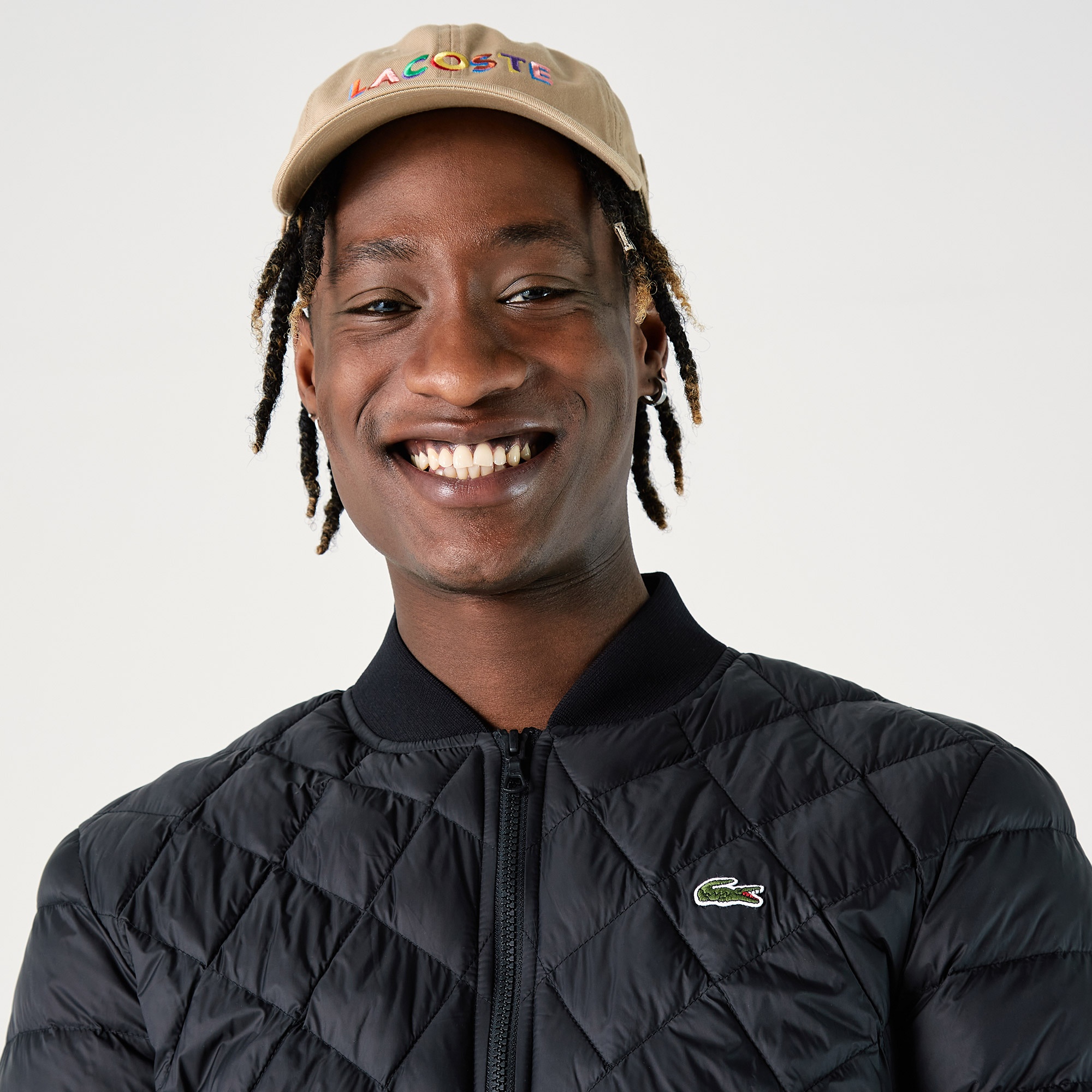 Lacoste Erkek Hakim Yaka Kapitone Siyah Mont