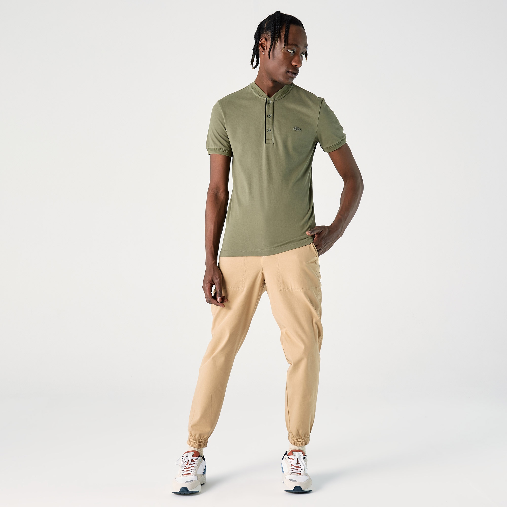 Lacoste Erkek Slim Fit Hakim Yaka Yeşil Polo