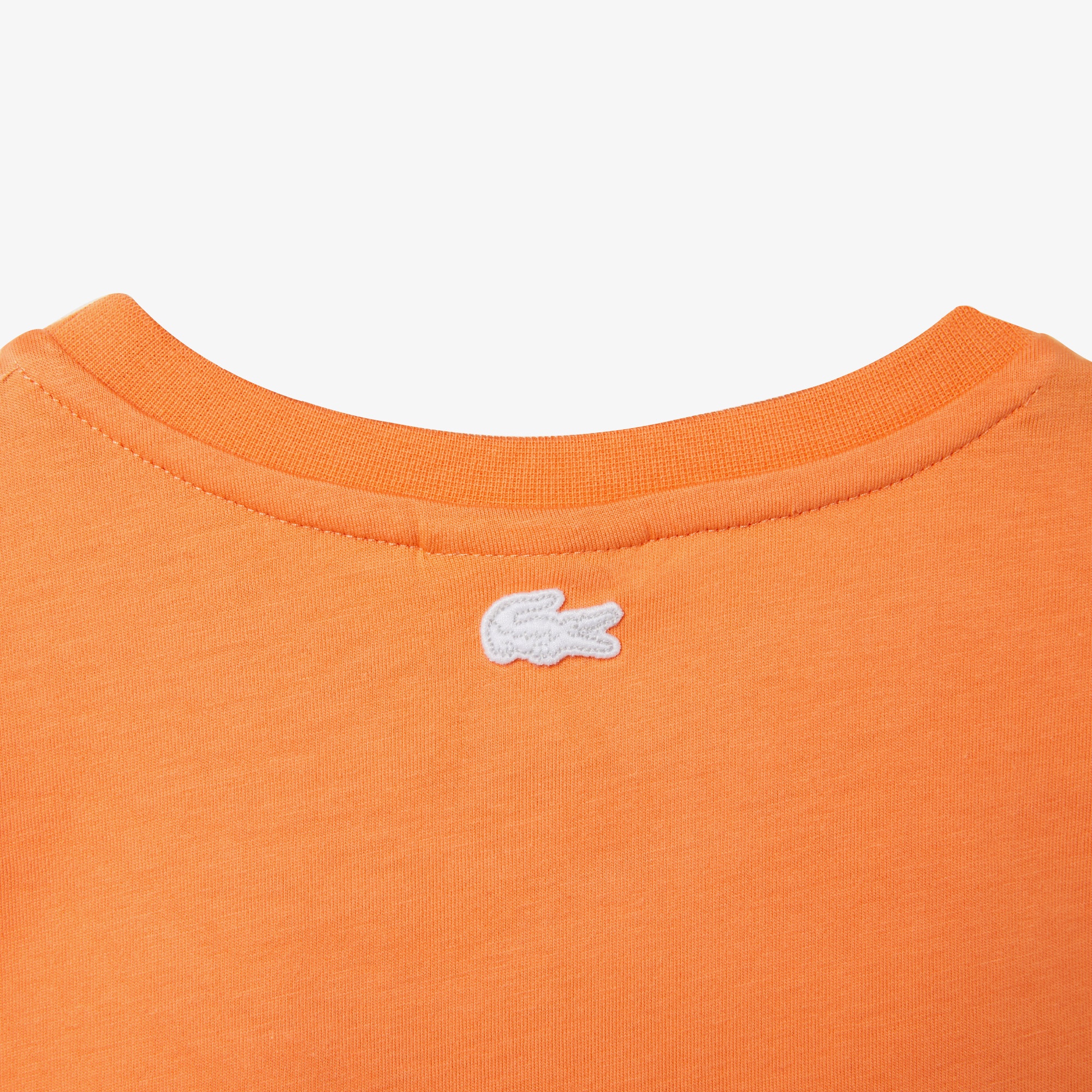 Lacoste Kız Çocuk Bisiklet Yaka Renk Bloklu Turuncu T-Shirt