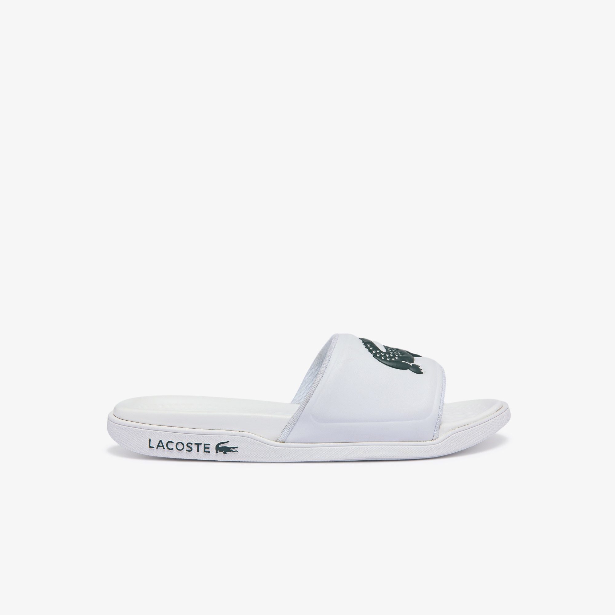 Lacoste Croco Erkek Baskılı Beyaz Terlik
