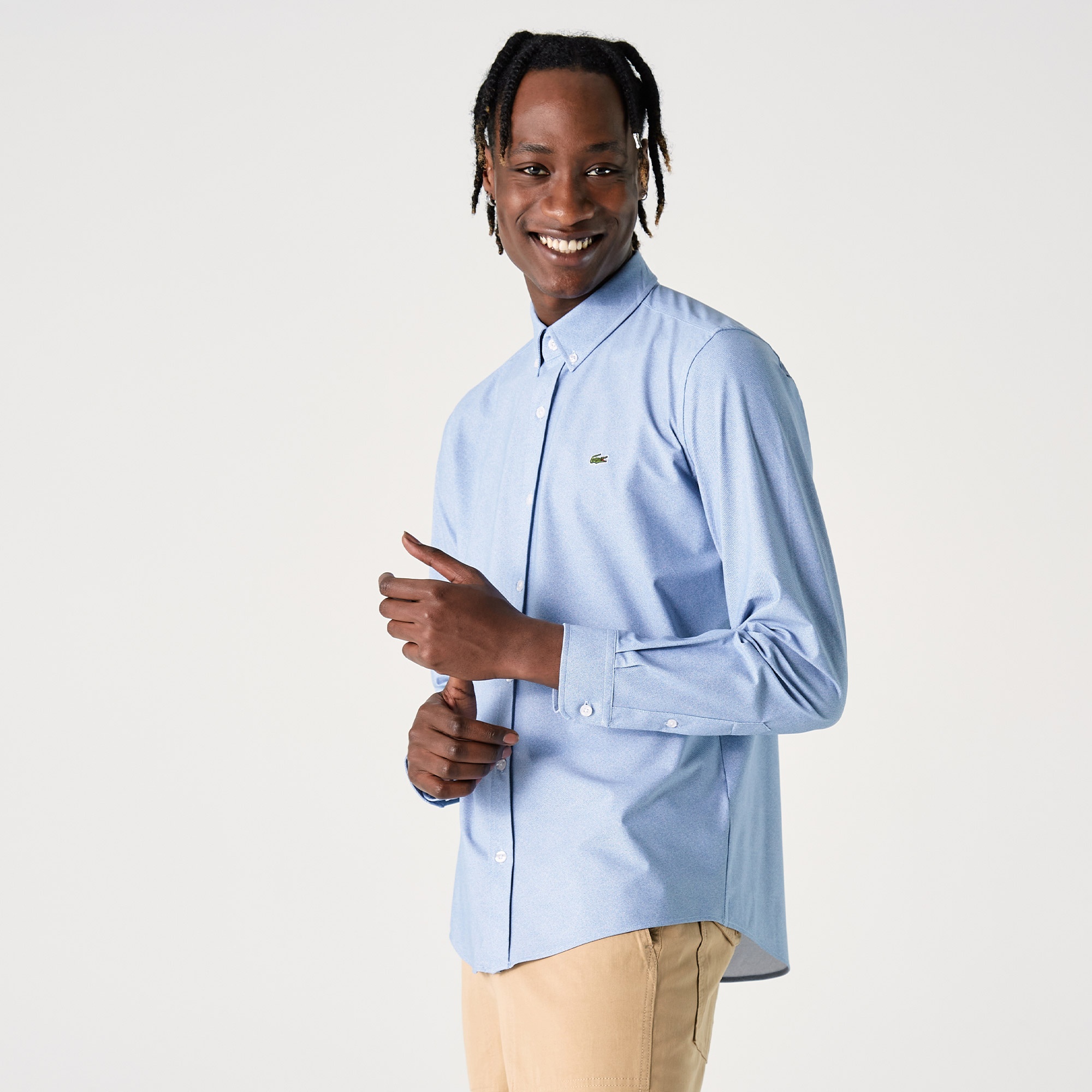 Lacoste Erkek Slim Fit Mavi Gömlek