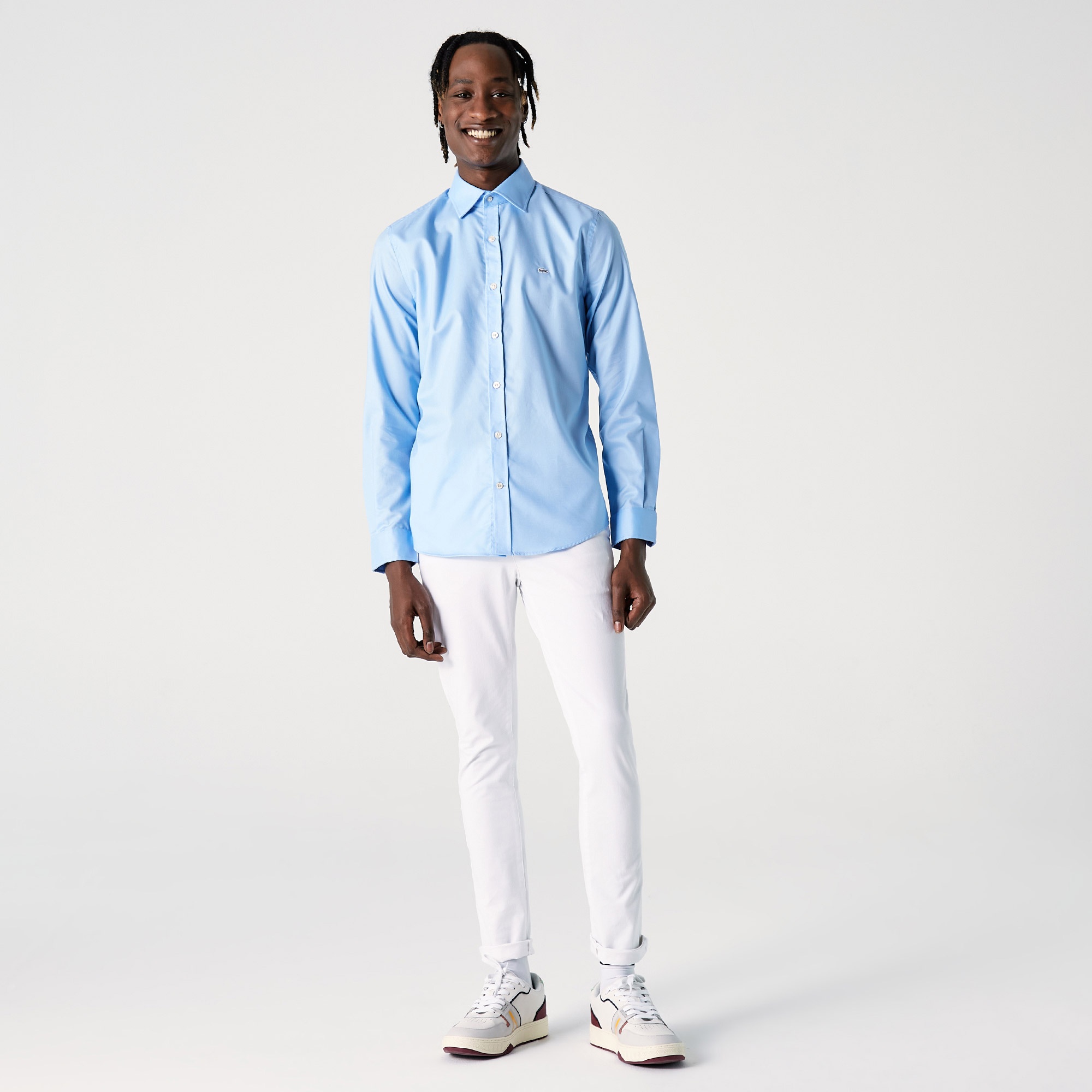 Lacoste Erkek Slim Fit Mavi Gömlek