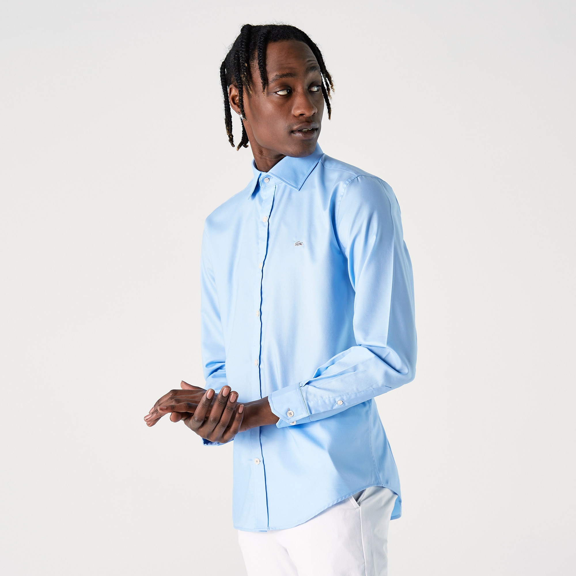 Lacoste Erkek Slim Fit Mavi Gömlek