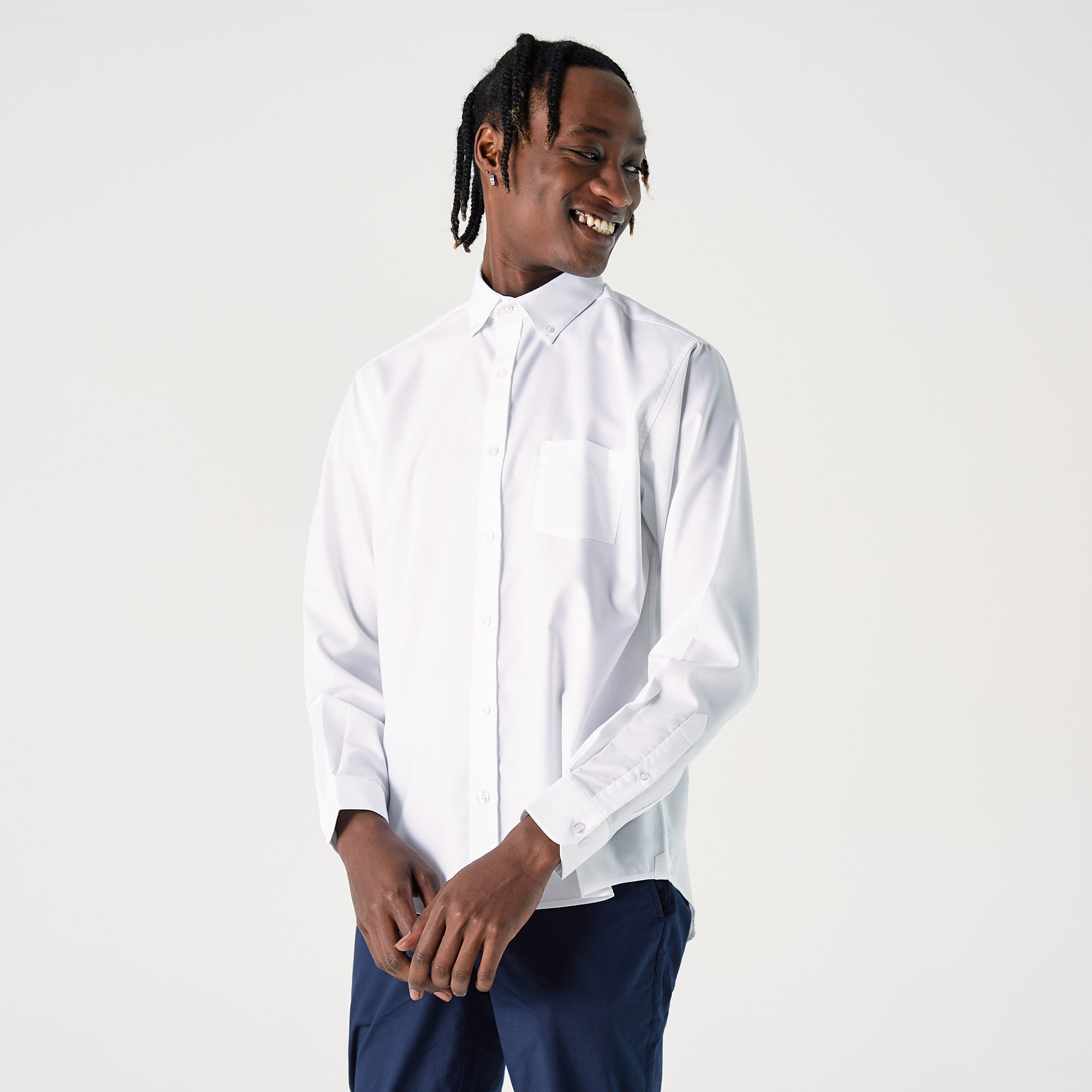 Lacoste Erkek Regular Fit Beyaz Gömlek