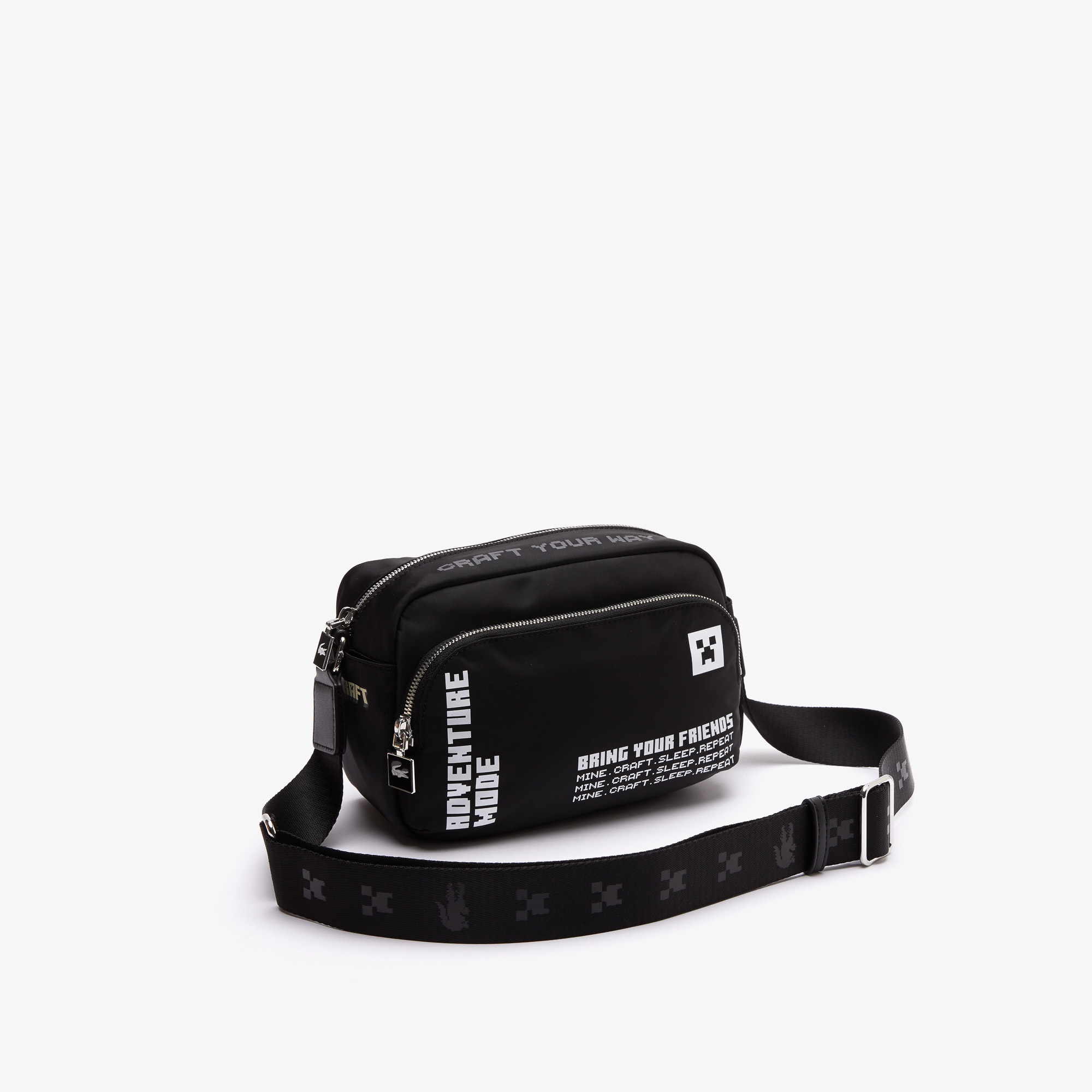 Lacoste Minecraft Kadın Baskılı Siyah Postacı Çantası