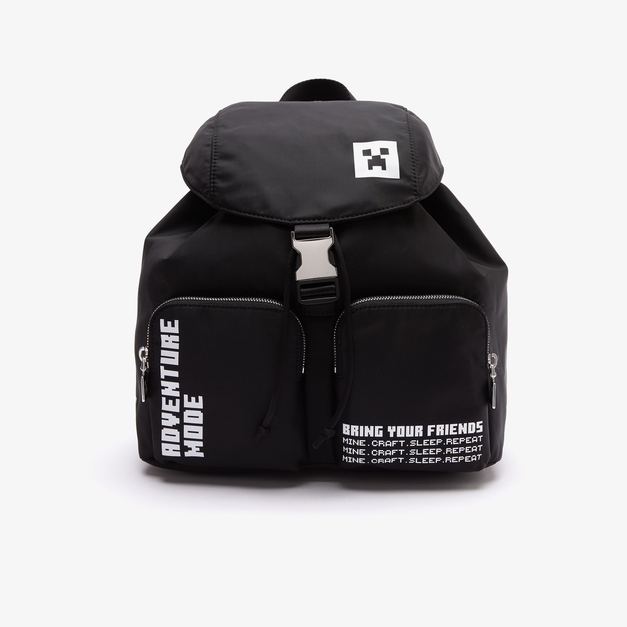 Lacoste Kadın x Minecraft Siyah Sırt Çantası