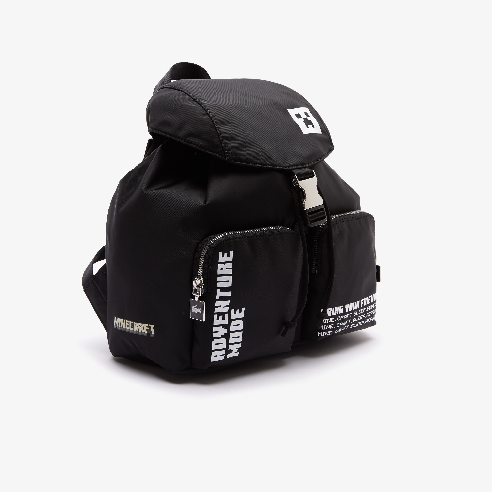 Lacoste Kadın x Minecraft Siyah Sırt Çantası