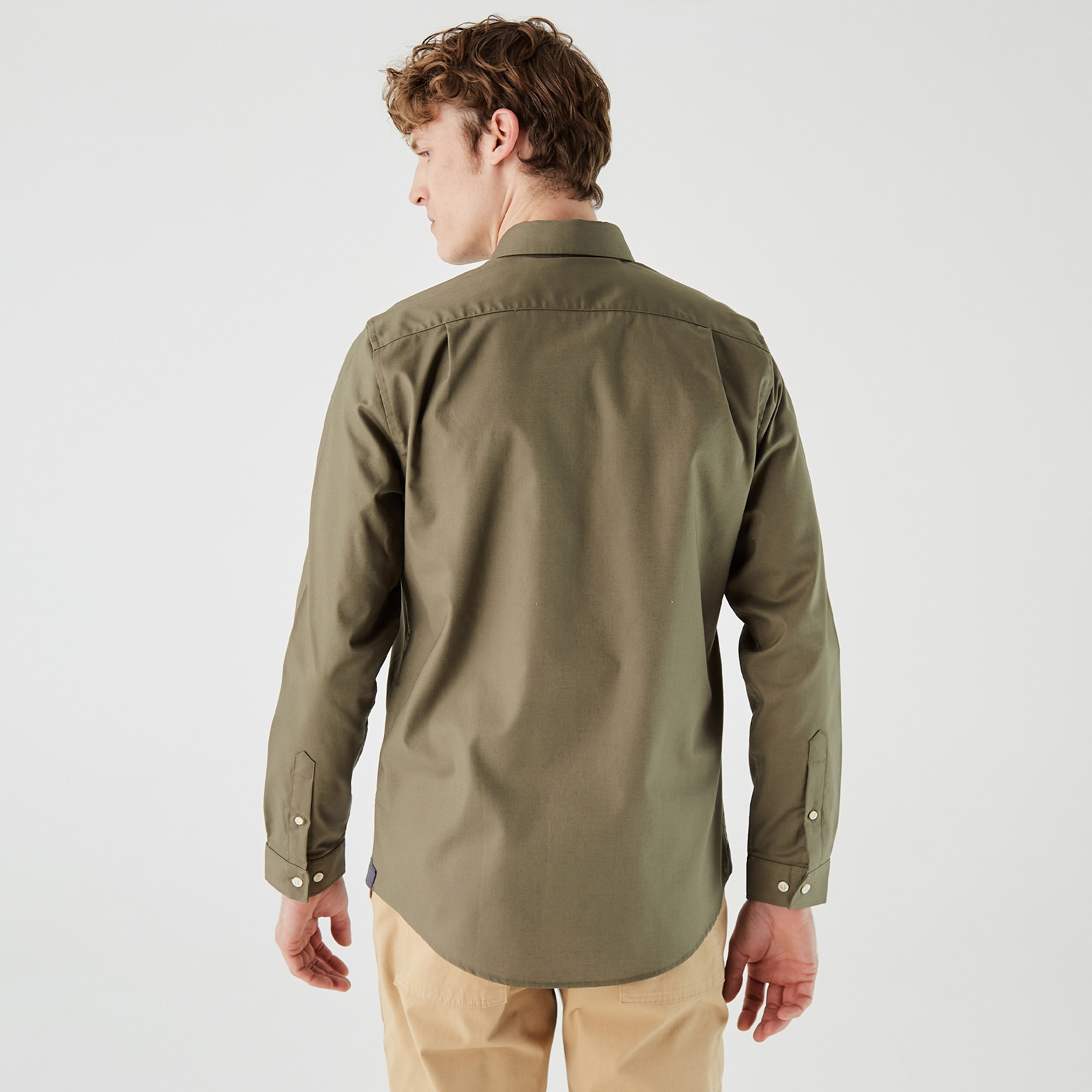 Lacoste Erkek Slim Fit Haki Gömlek