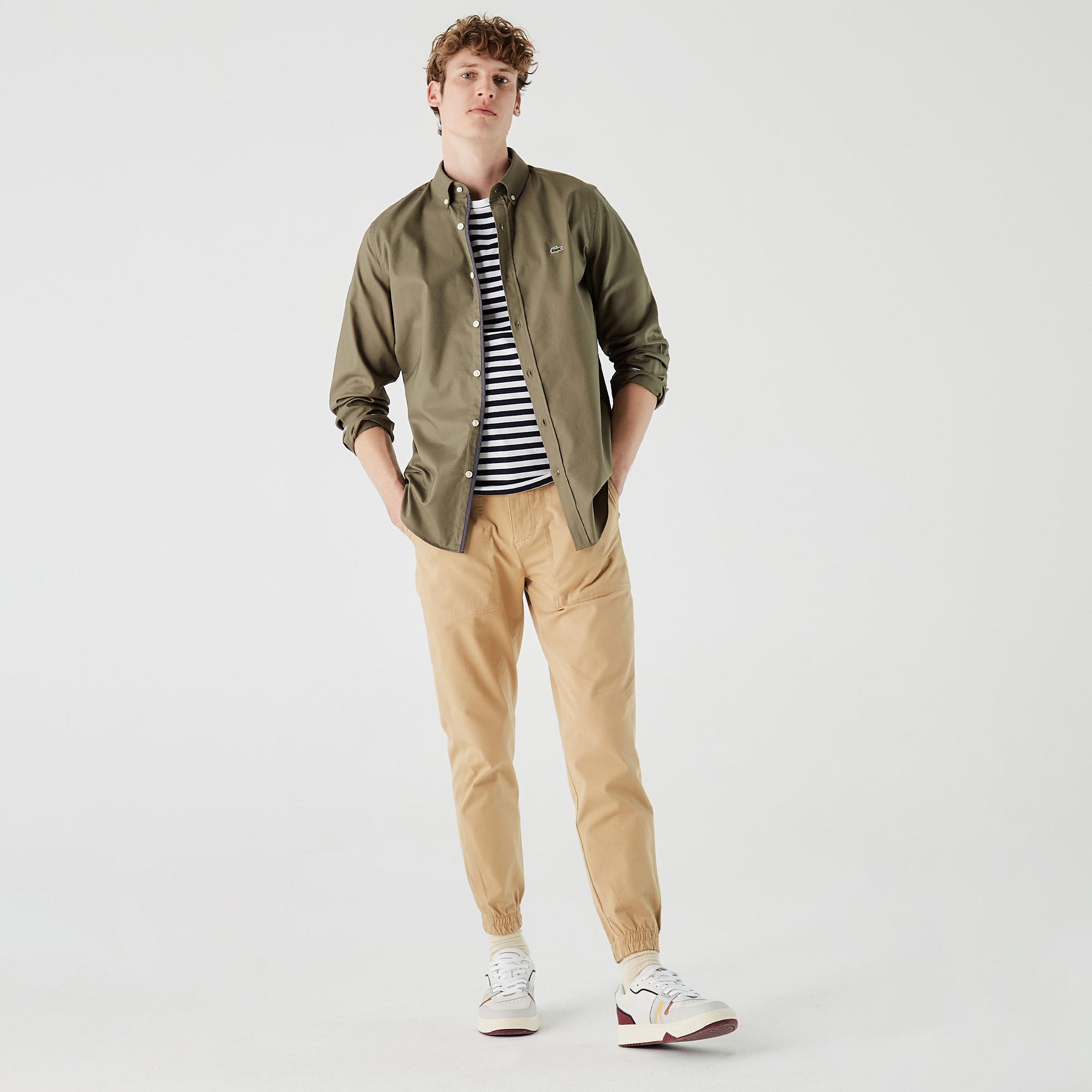 Lacoste Erkek Slim Fit Haki Gömlek