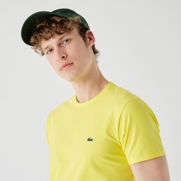Lacoste Erkek Slim Fit Bisiklet Yaka Sarı T-Shirt Sarı
