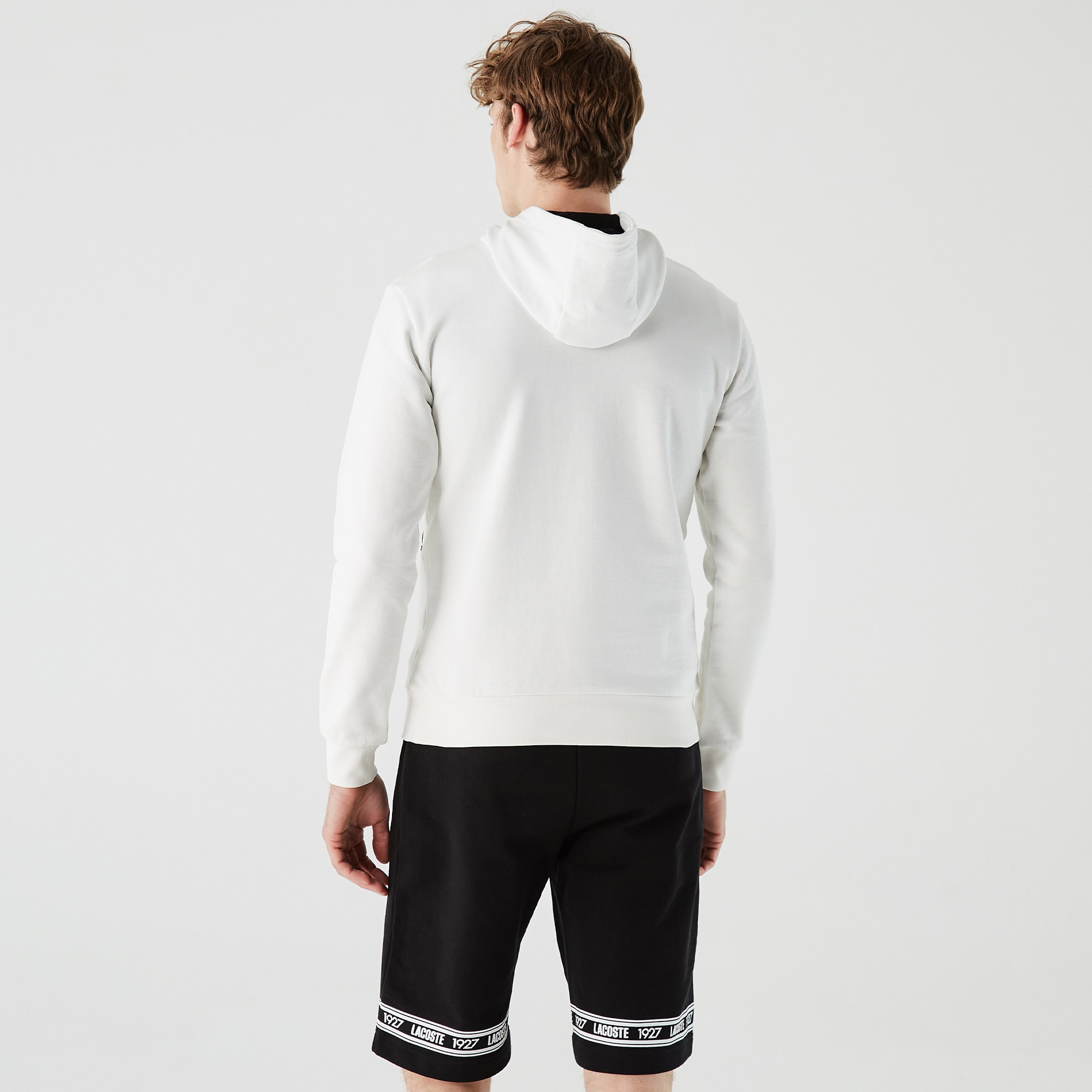 Lacoste Erkek Regular Fit Baskılı Kapüşonlu Gri Sweatshirt