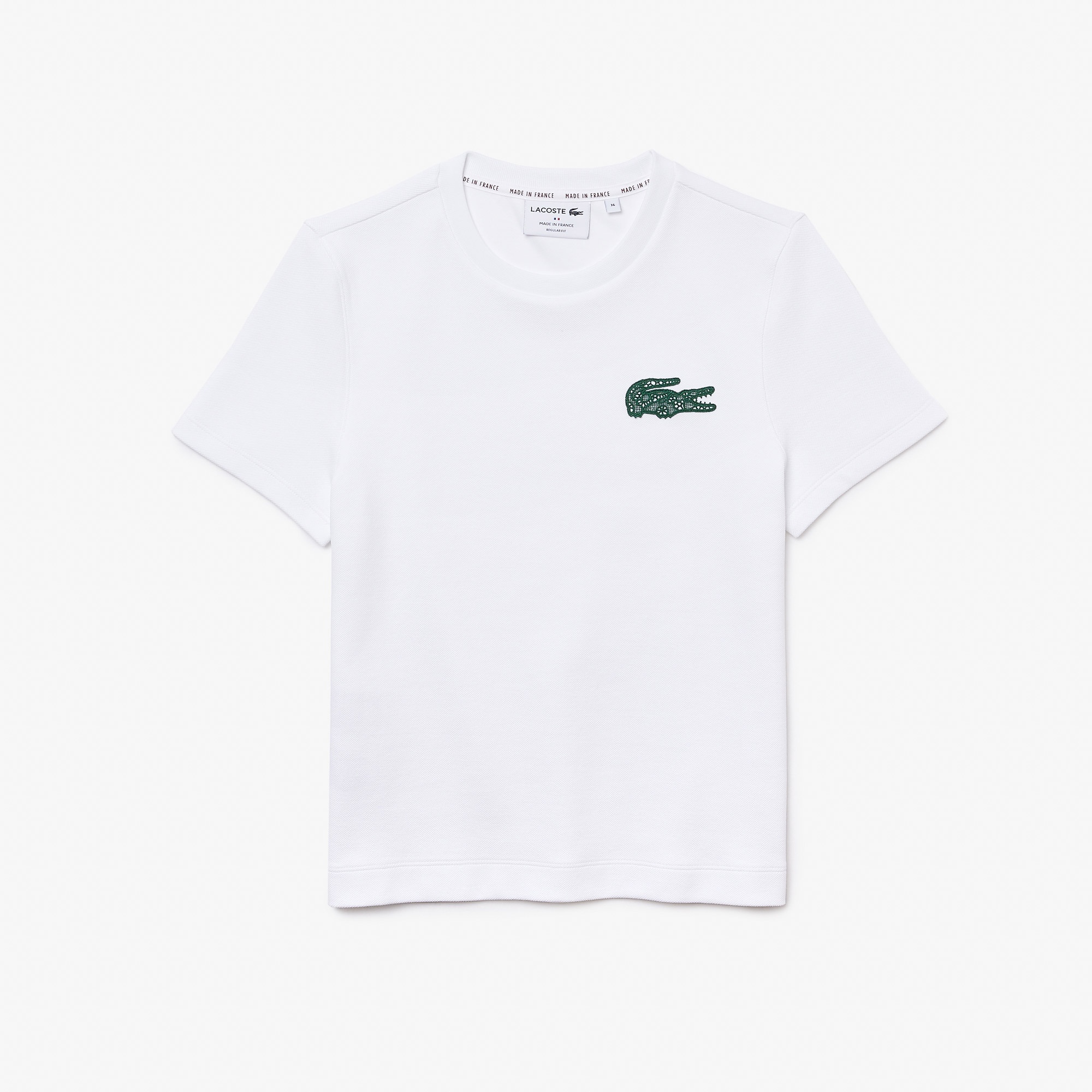 Lacoste Kadın Regular Fit Bisiklet Yaka Beyaz T-Shirt