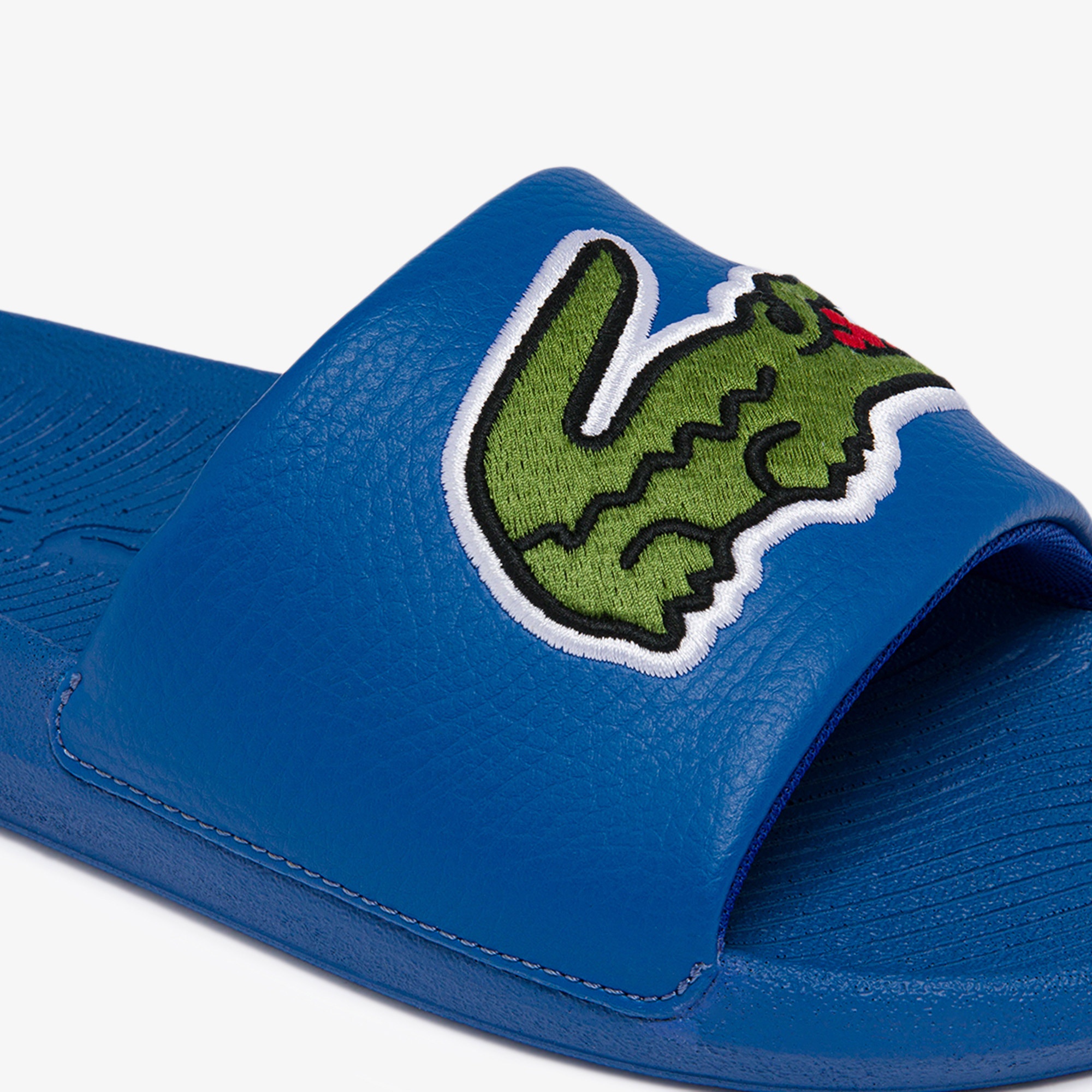 Lacoste Croco Erkek Baskılı Mavi Terlik