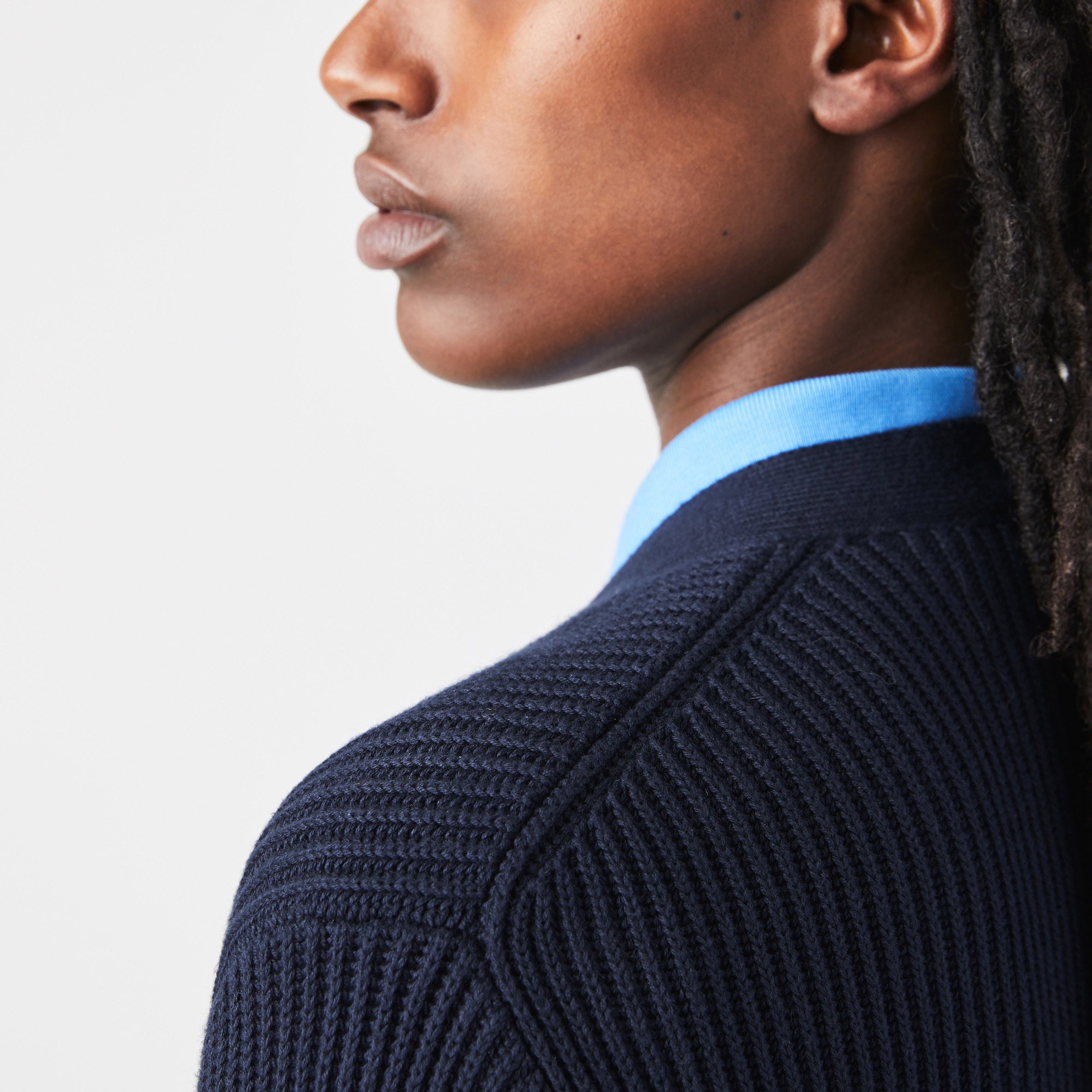 Lacoste Kadın V Yaka Siyah Hırka