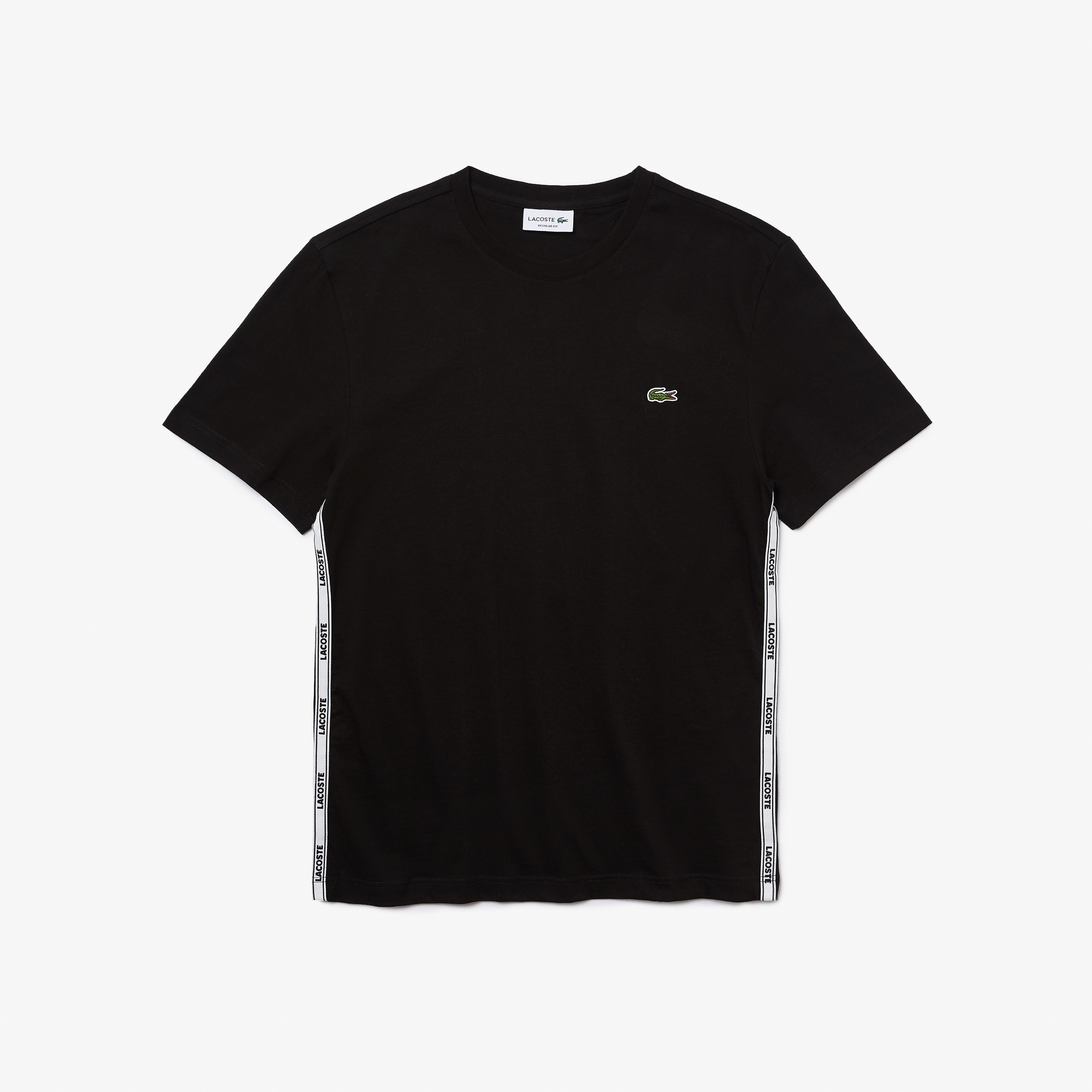 Lacoste SPORT Active Erkek Regular Fit Baskılı Bisiklet Yaka Siyah T-shirt